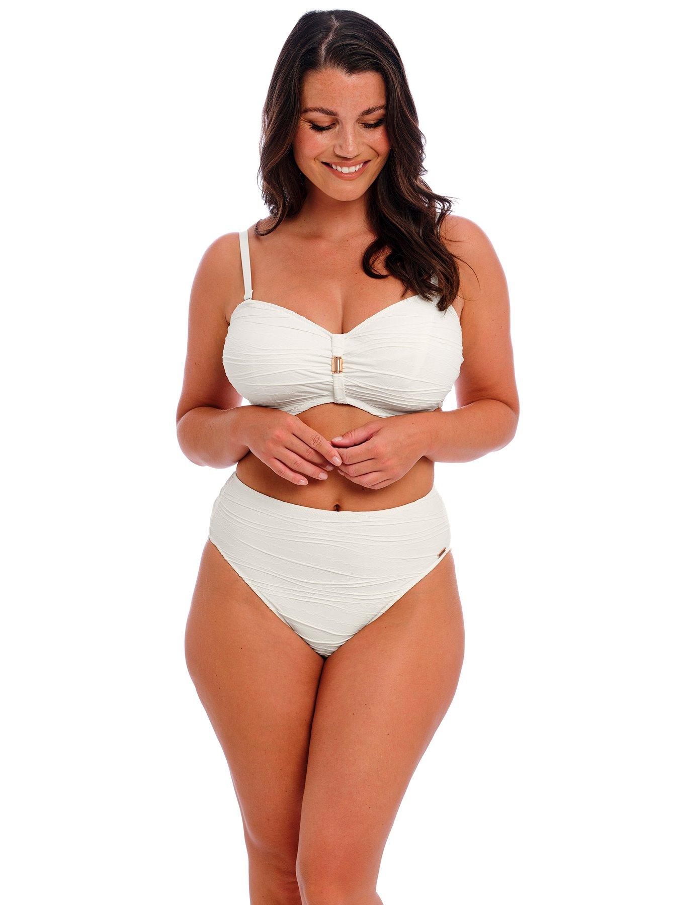 Fantasie Beach Waves High Waist Bikini Brief - White