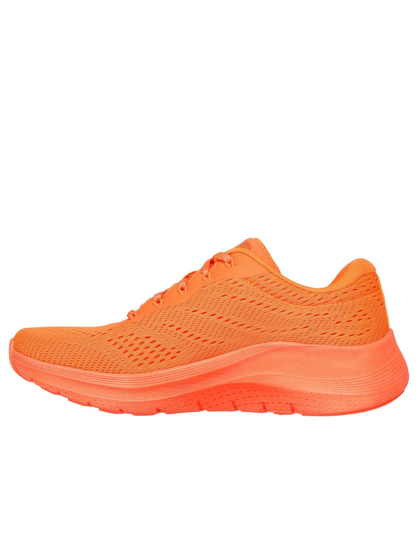 Skechers Bright Trainers Womens Neon Orange Trainers Womens Orange