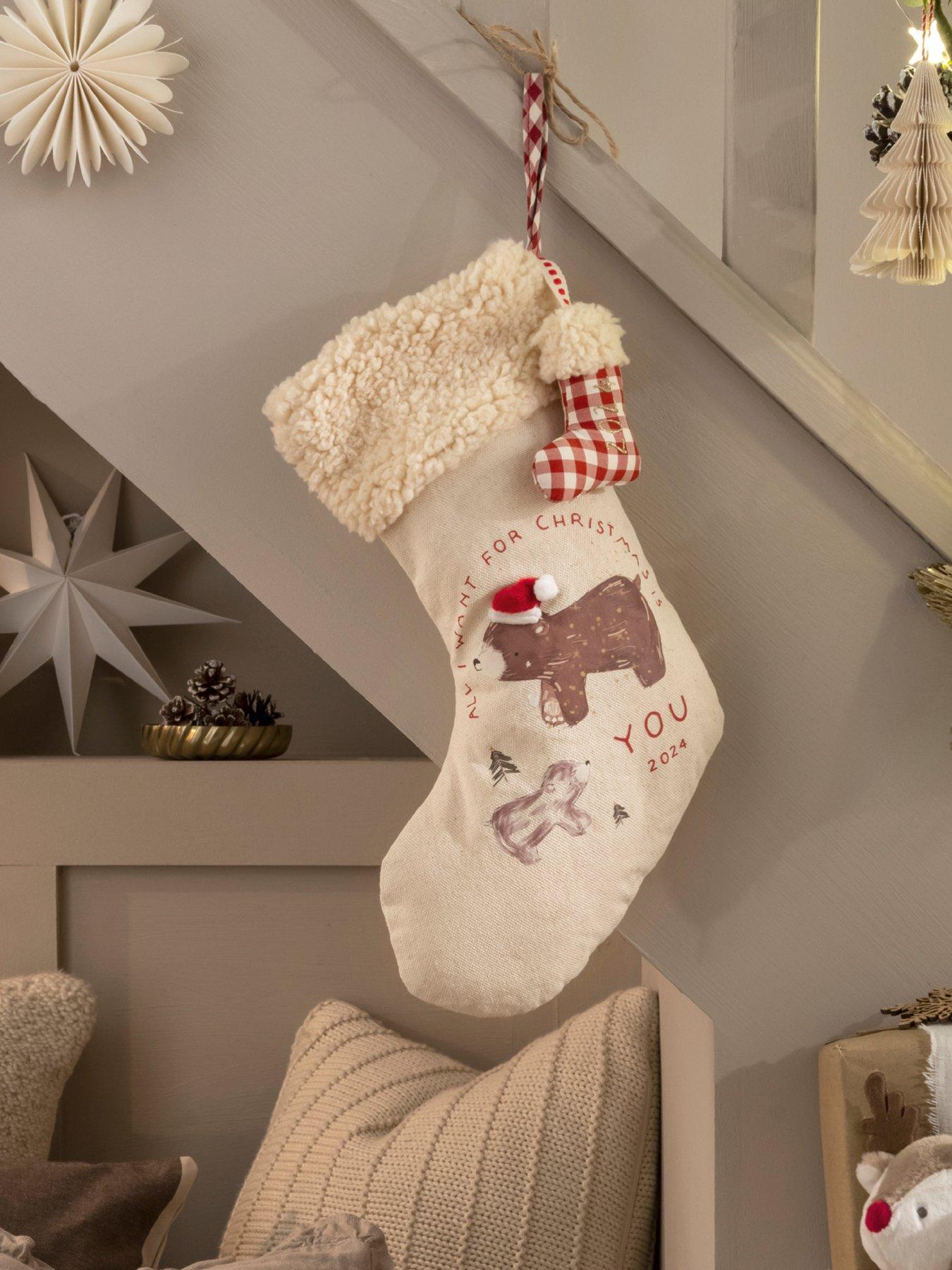Image 1 of 3 of Mamas & Papas Small Stocking - Calico Bear 2024