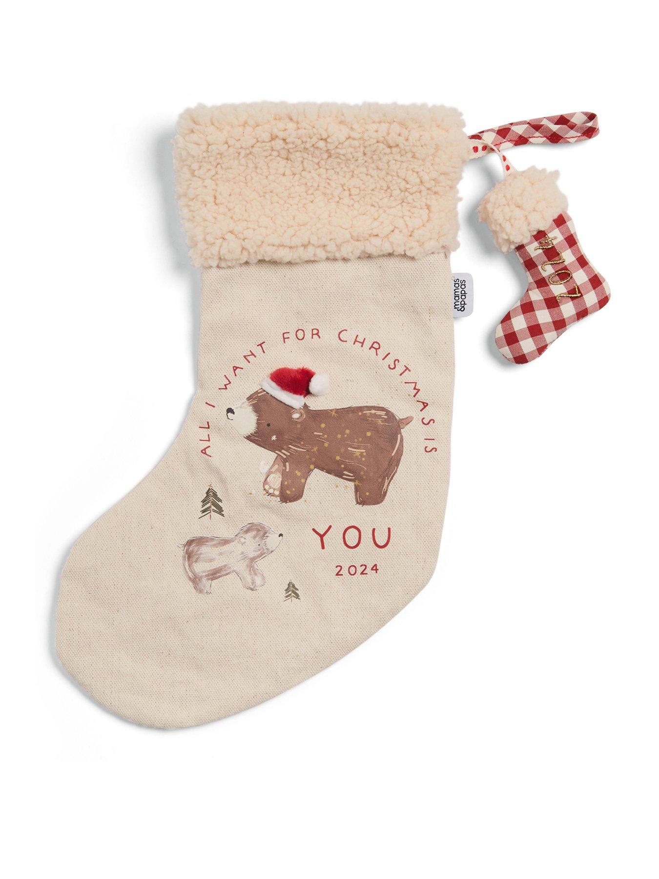 Image 2 of 3 of Mamas & Papas Small Stocking - Calico Bear 2024
