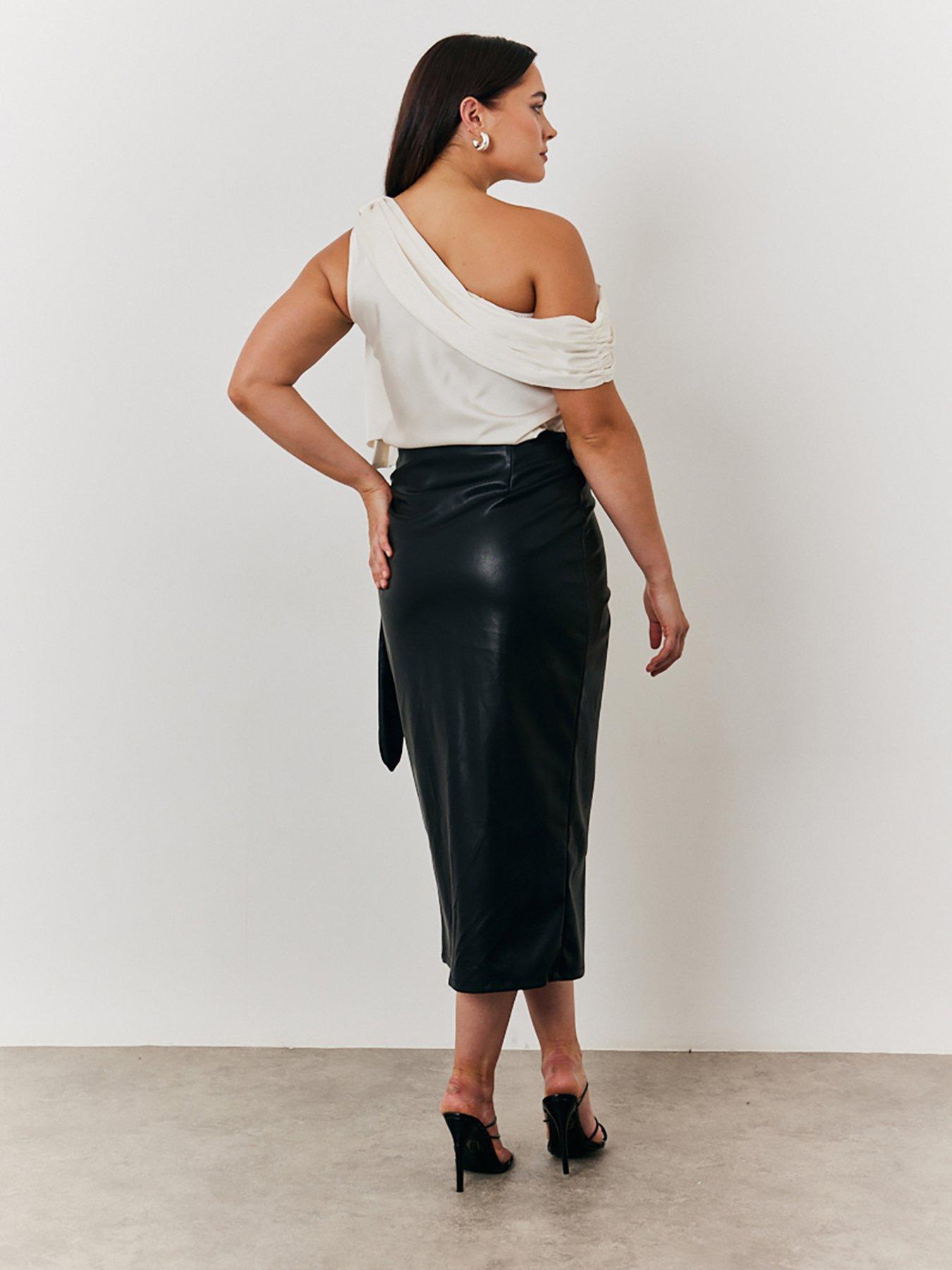JSE Couture Black Mia Fake Wrap 33