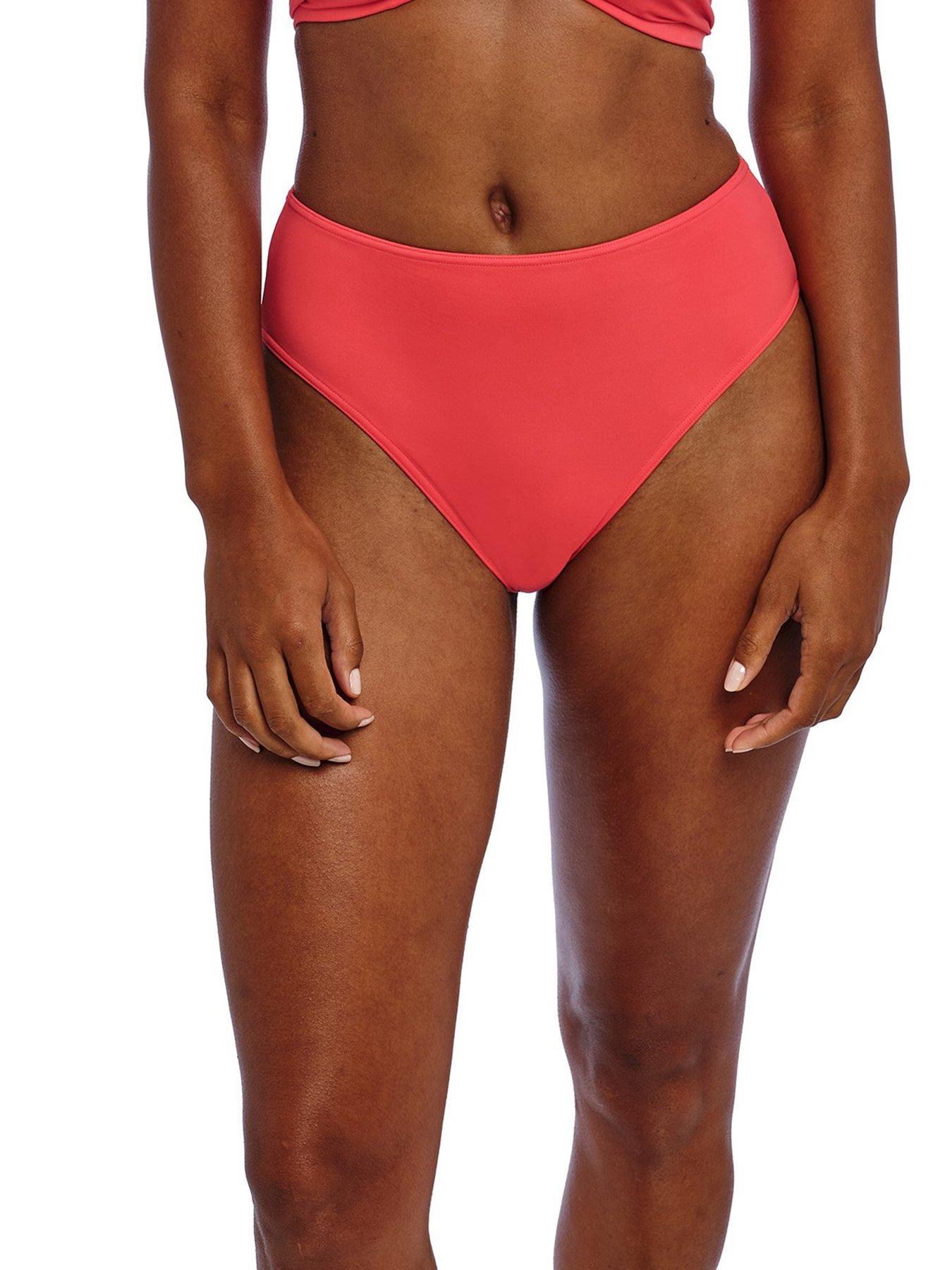 Image 1 of 3 of Freya High Waist Bikini Brief - Coral