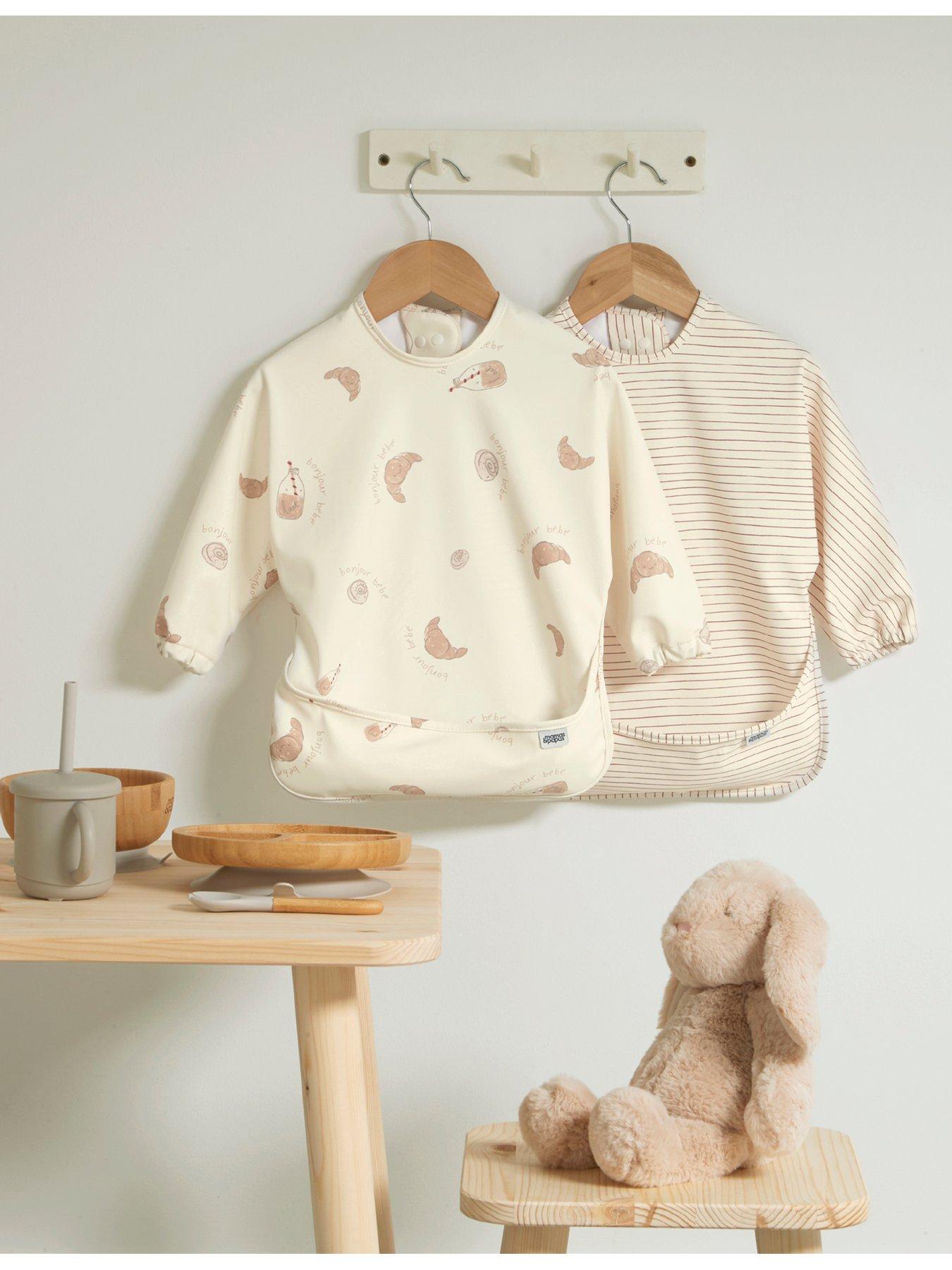 undefined 2 Pack Long Sleeve Messy Bib - Bonjour Bebe