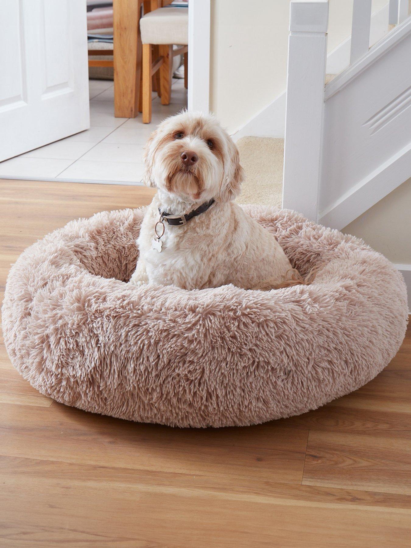 Zoon Calming Fur Bed - stone