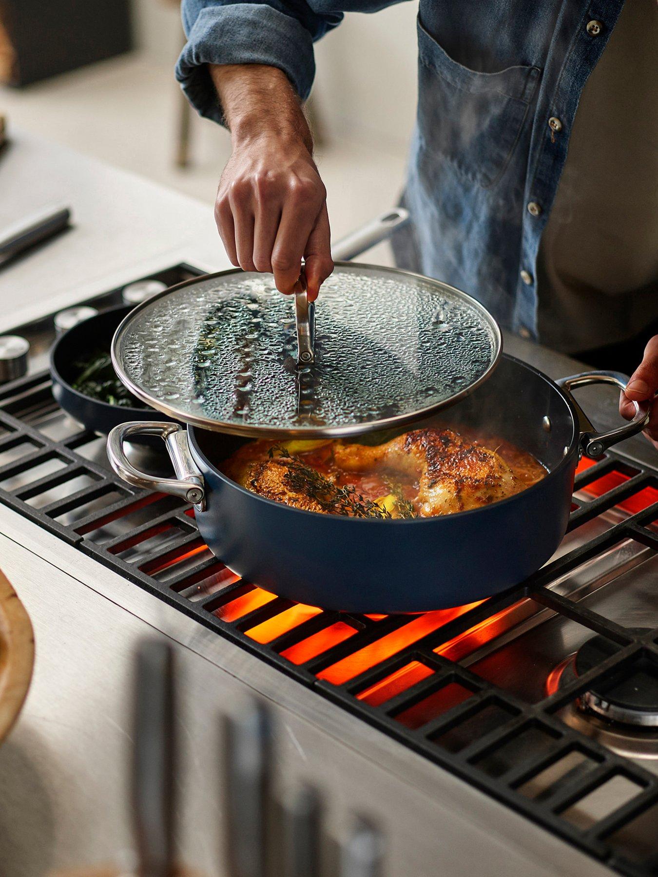 Product photograph of Joseph Joseph Space 28cm 5qt N S Shallow Casserole Amp Lid from very.co.uk