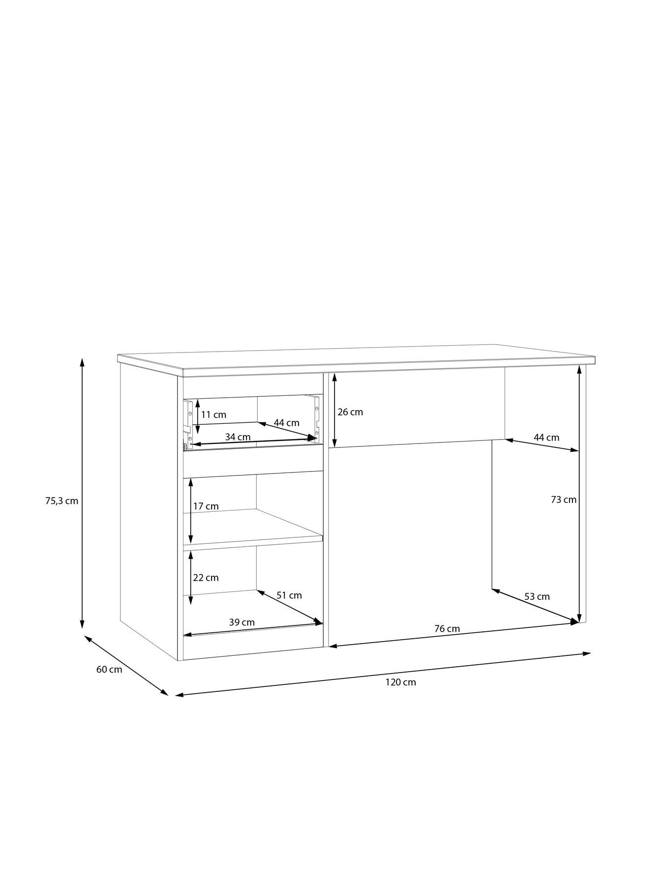 Image 7 of 8 of The Very Collection Lisson Desk -&nbsp;Oatmeal - FSC&reg; Certified
