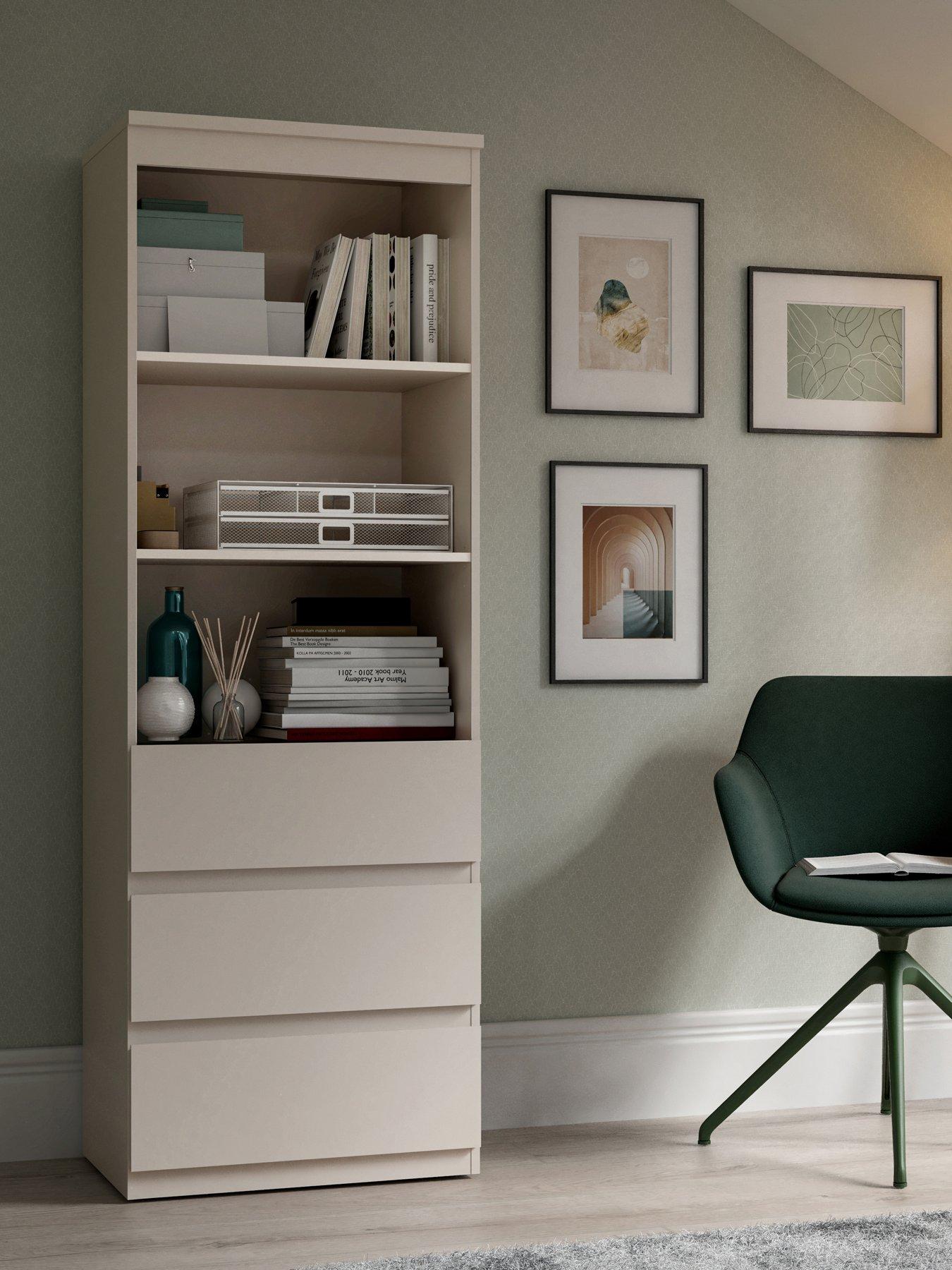 Very Home Lisson 3 Drawer Shelf Unit - Oatmeal - FSC-certified