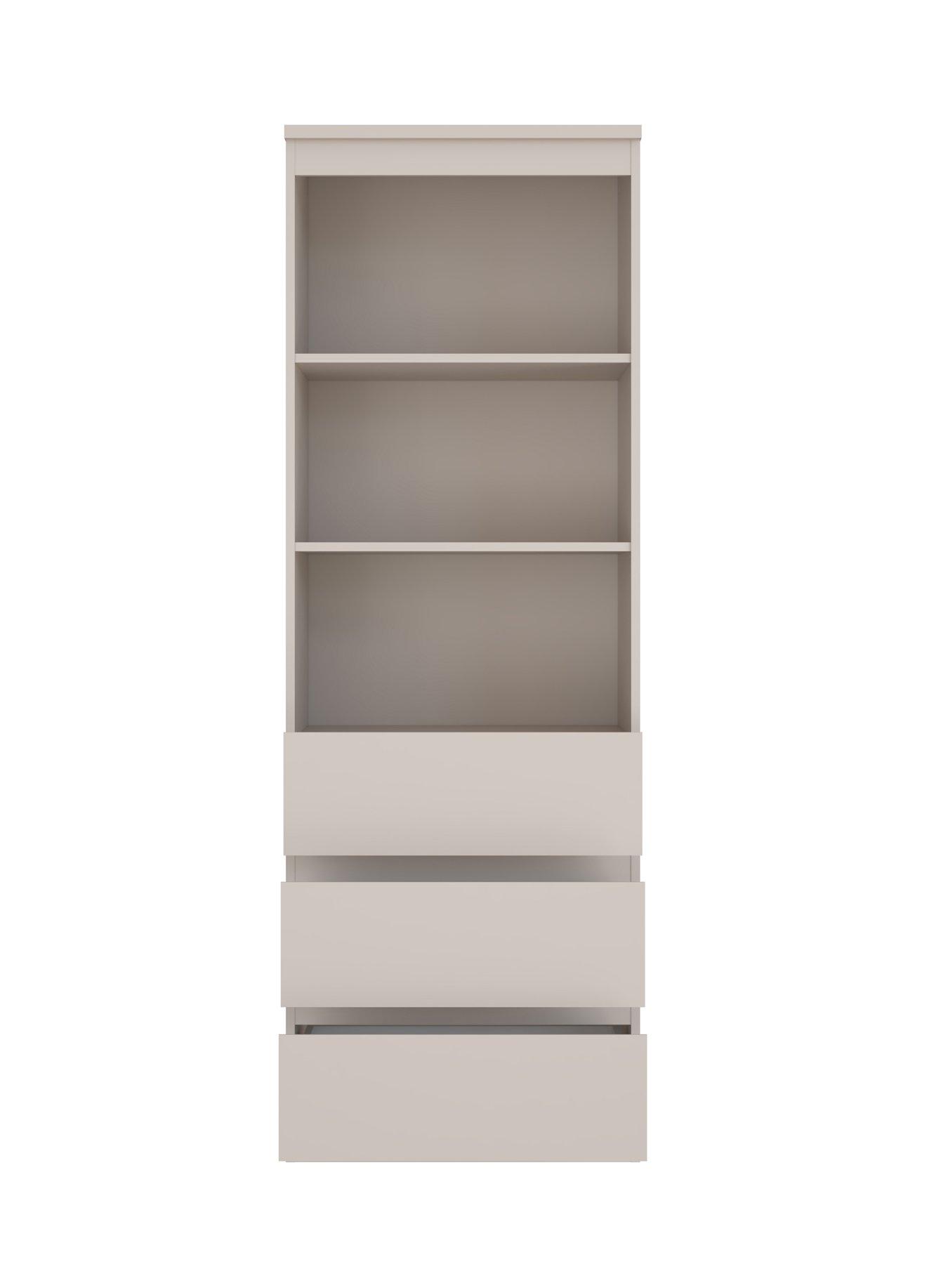 Image 4 of 8 of Very Home Lisson 3 Drawer Shelf Unit - Oatmeal&nbsp;- FSC-certified