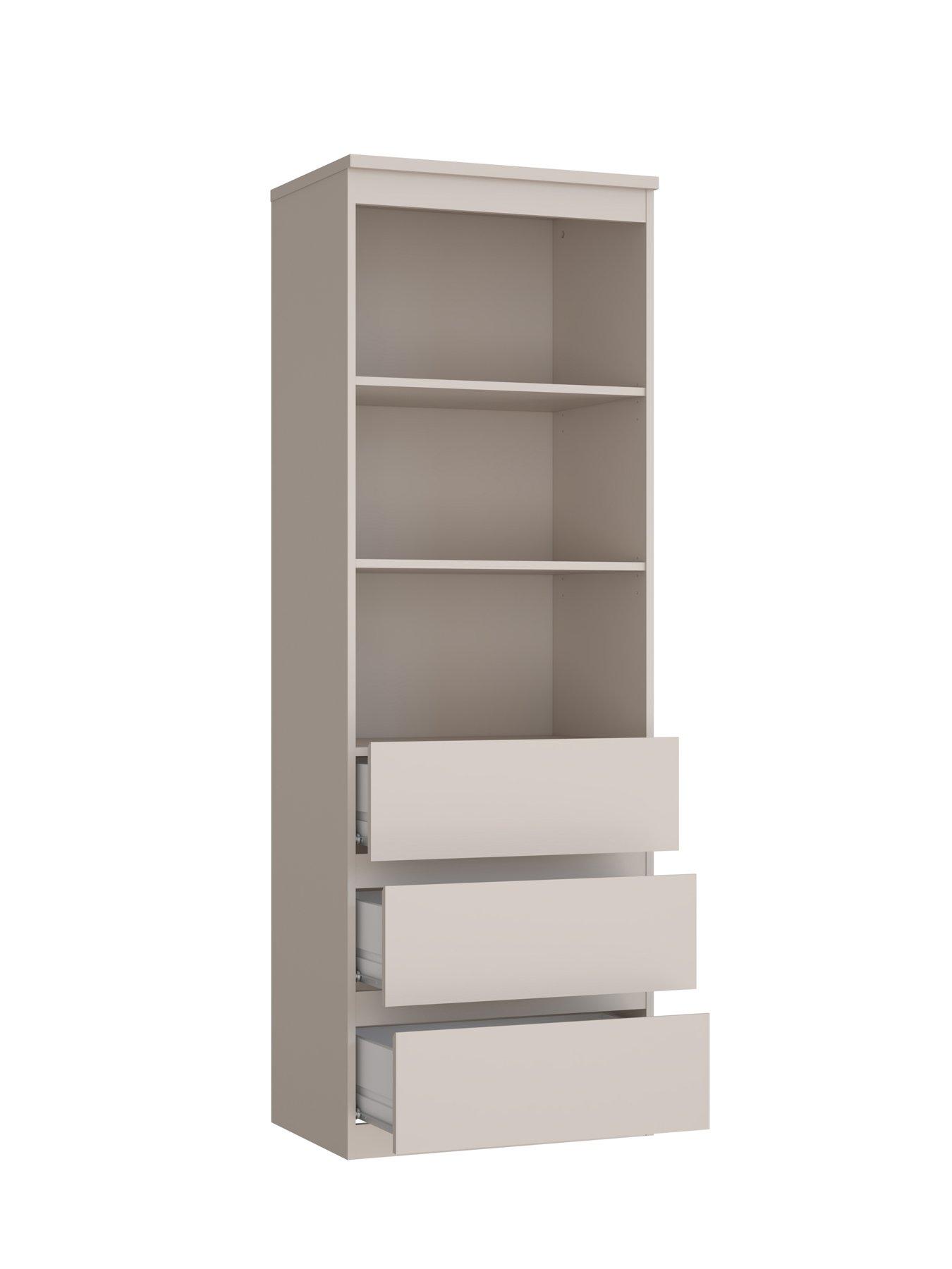 Image 5 of 8 of Very Home Lisson 3 Drawer Shelf Unit - Oatmeal&nbsp;- FSC-certified