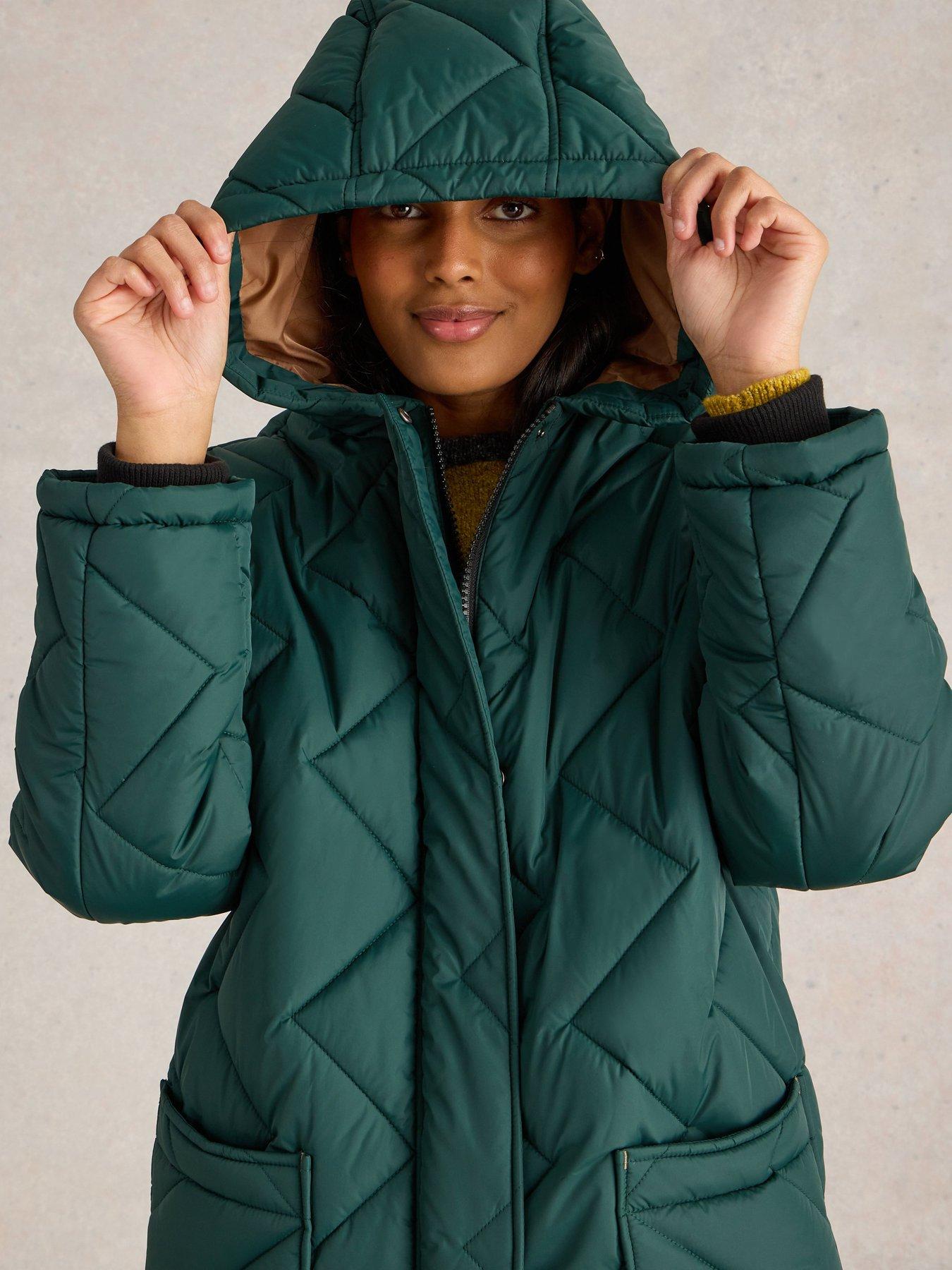 Green puffa coat clearance