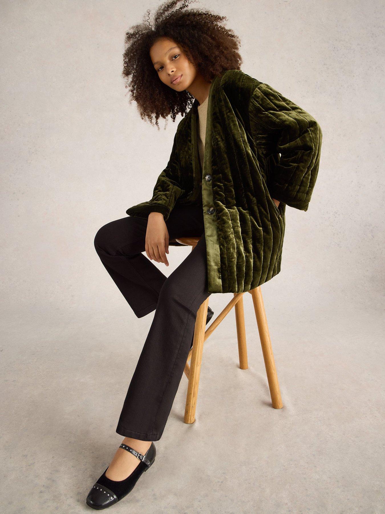 Opal Velvet Kimono Jacket Green