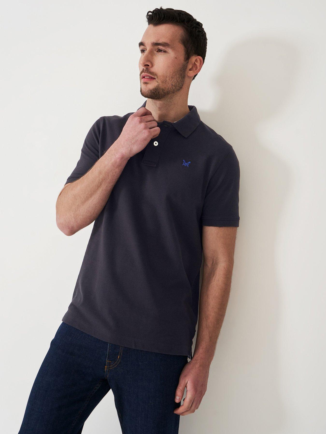 undefined Classic Short Sleeve Pique Polo Shirt- Black