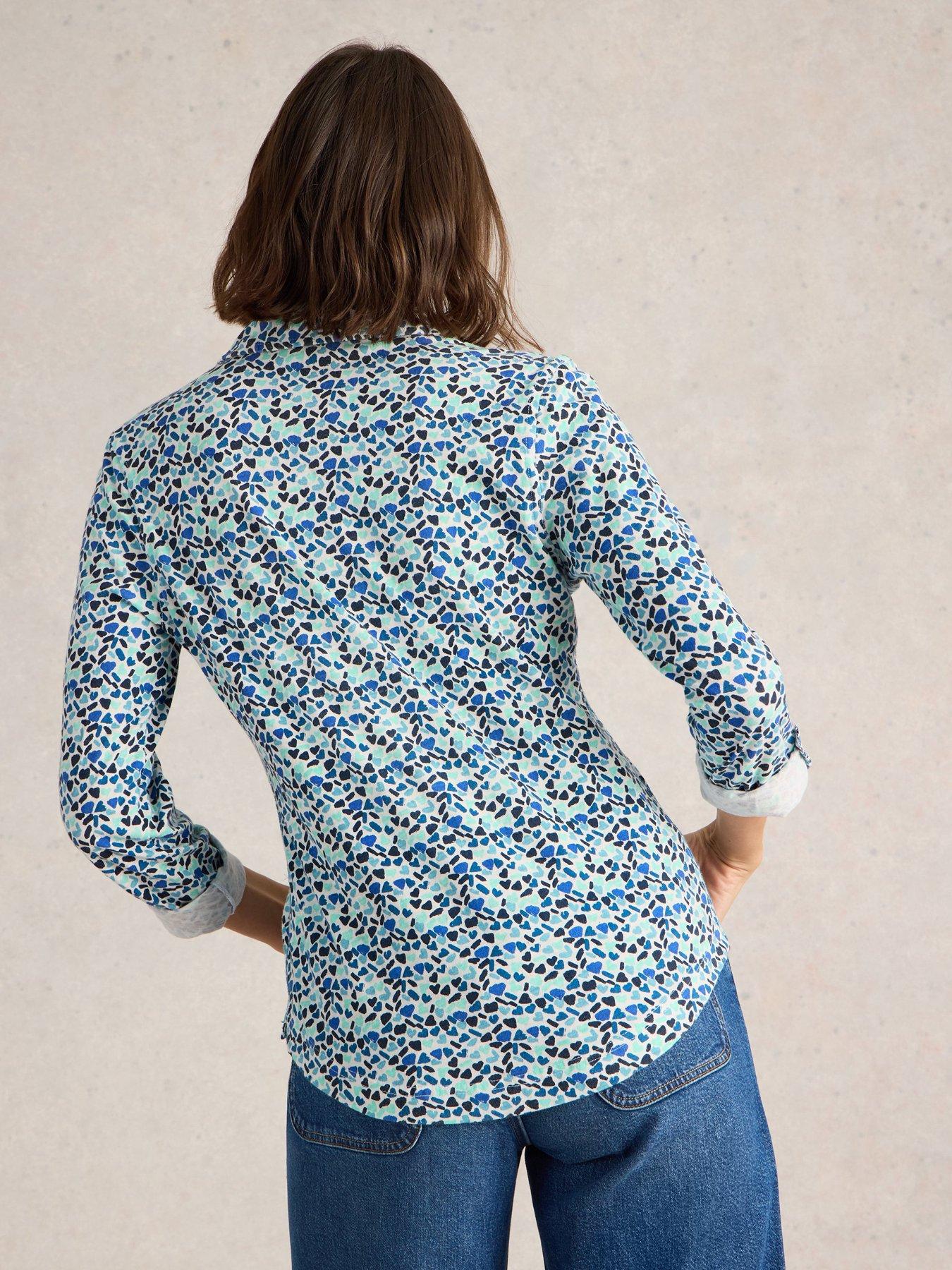 Image 2 of 6 of White Stuff Annie Jersey Shirt - Blue