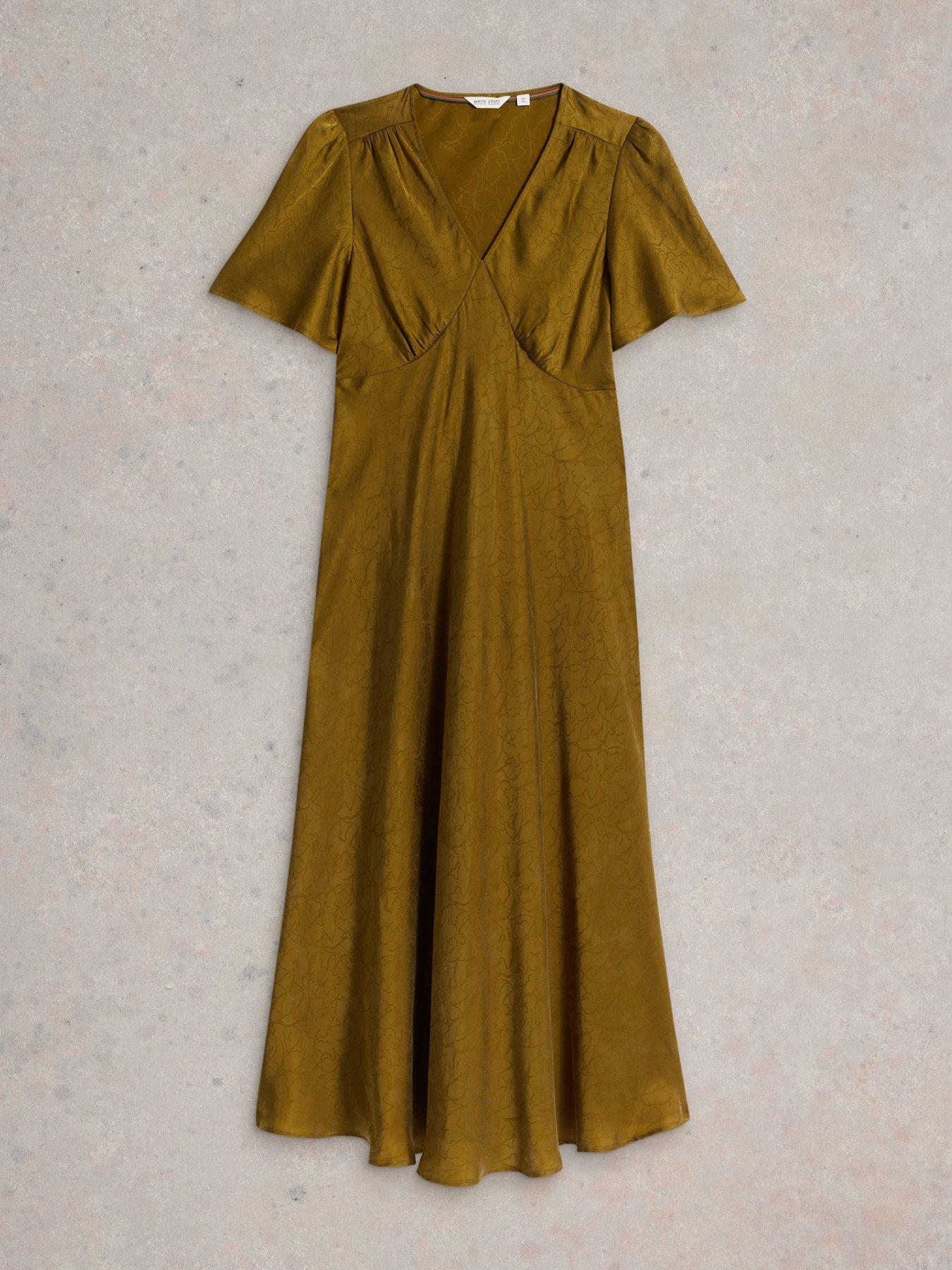 White Stuff Darcy Bias Cut Dress Green