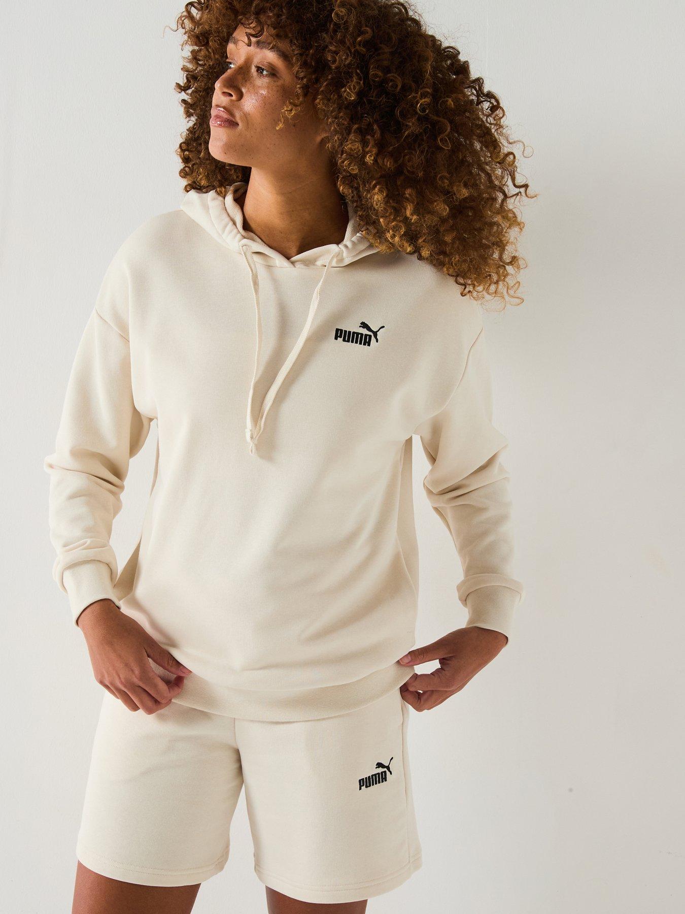 Puma Womens Short Hooded Sweat Suit 7 - Grey - Beige