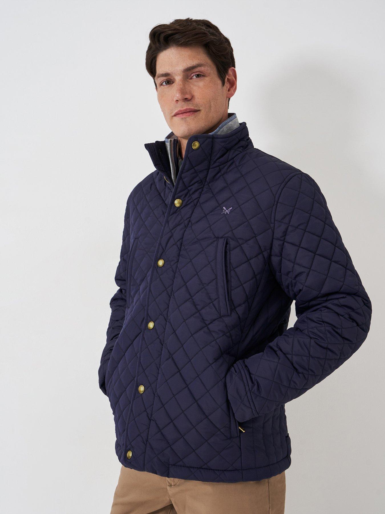 undefined Diamond Quilted Jacket- Navy