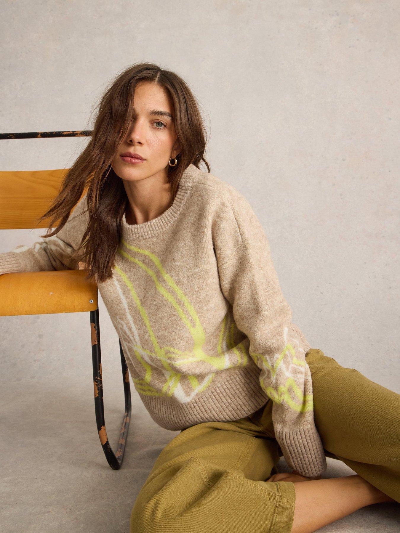 undefined Swirl Jumper - Beige
