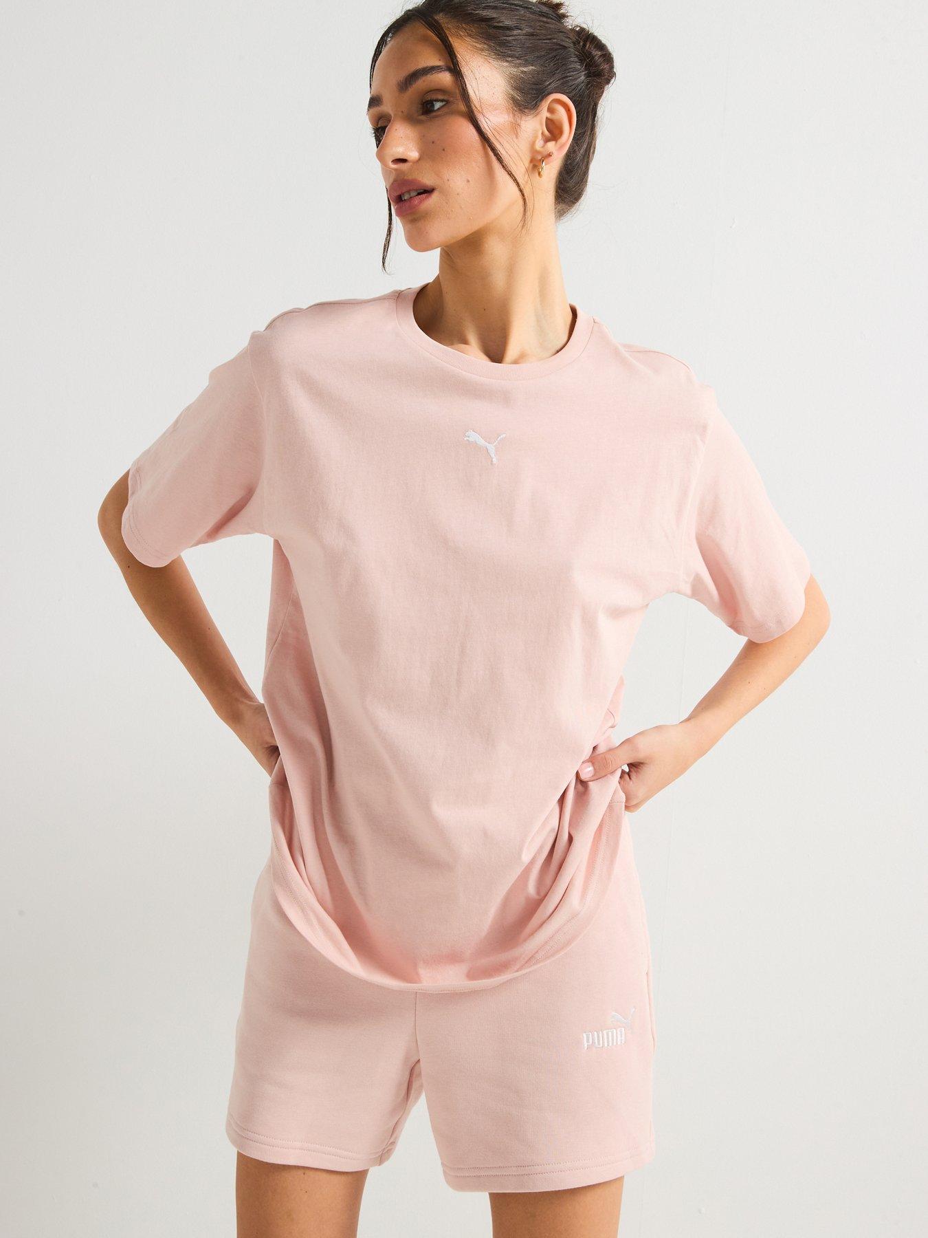 undefined Womens Essentials Logo Relaxed Tee - Pink