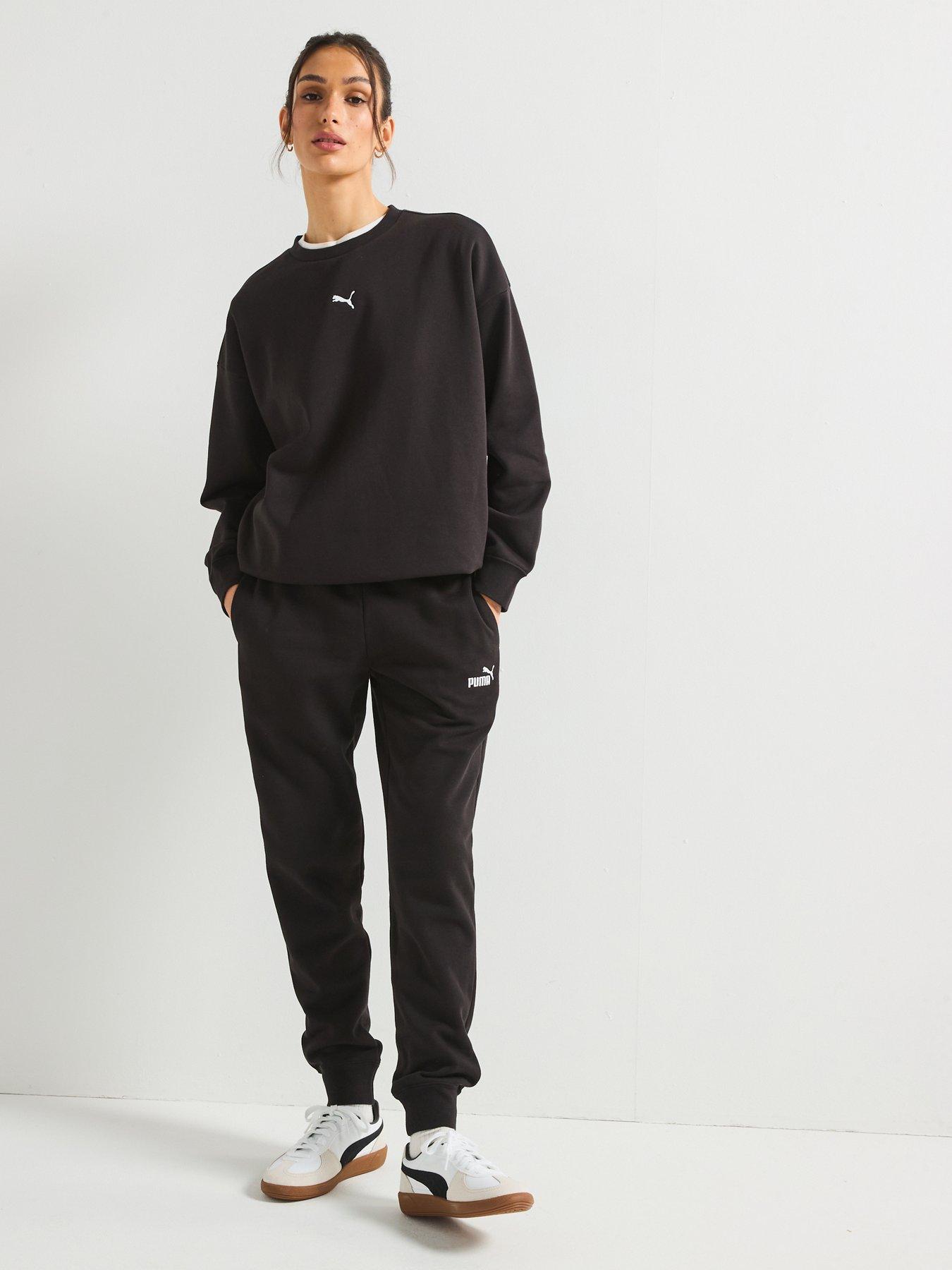 Image 3 of 6 of Puma Womens Essential Logo Oversized Sweatshirt - Black