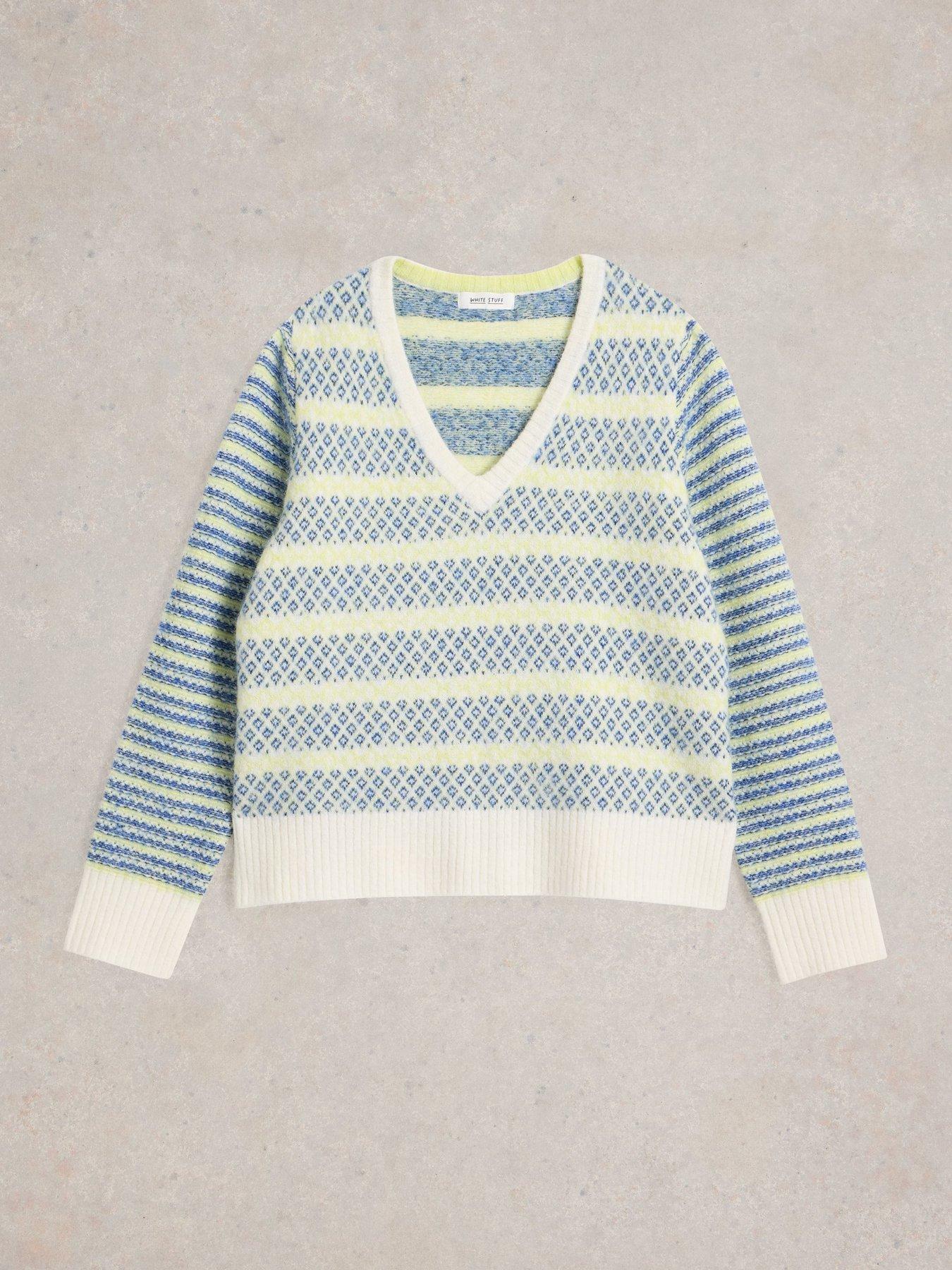 Image 4 of 6 of White Stuff Sammy Stripe Jumper - Blue