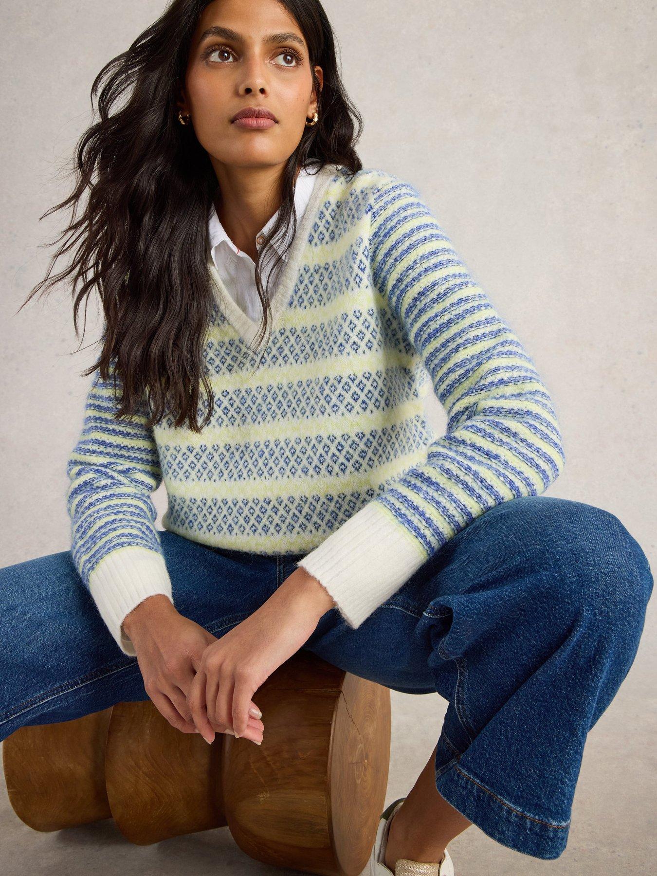 Image 6 of 6 of White Stuff Sammy Stripe Jumper - Blue