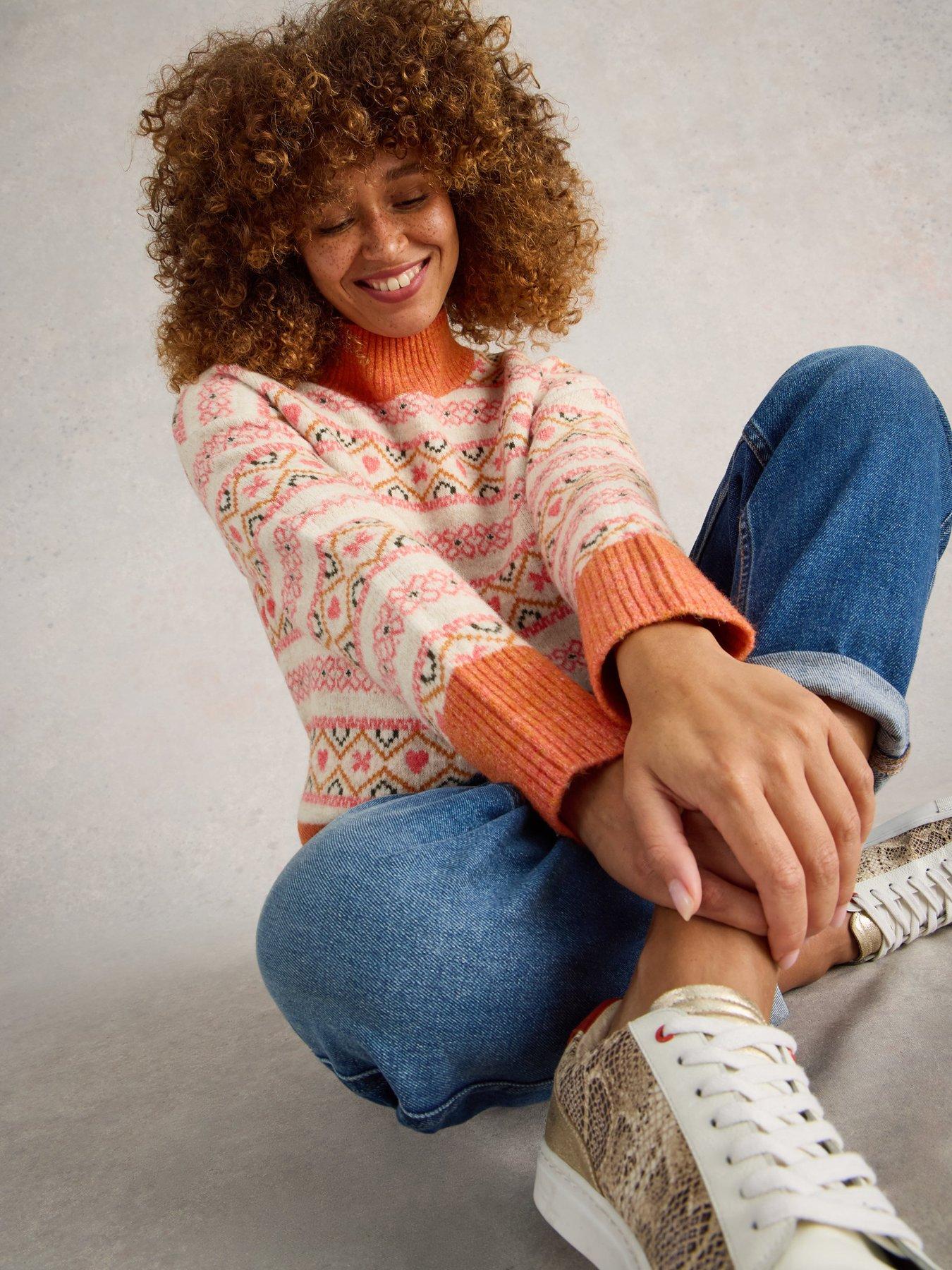 White Stuff Scandi Twist Fairisle Jumper Beige Very