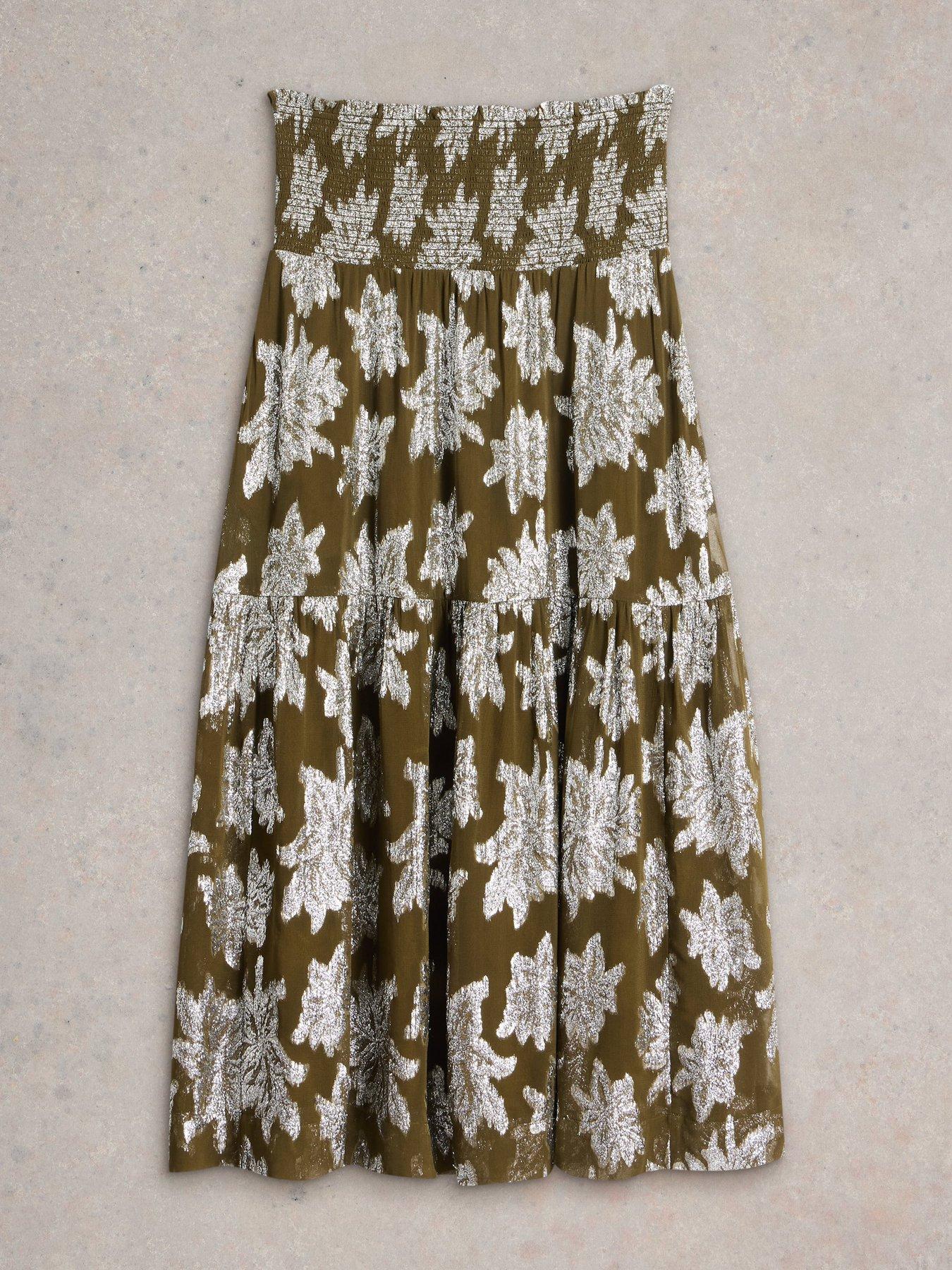 White Stuff Phoebe Jacquard Maxi Skirt Green Very
