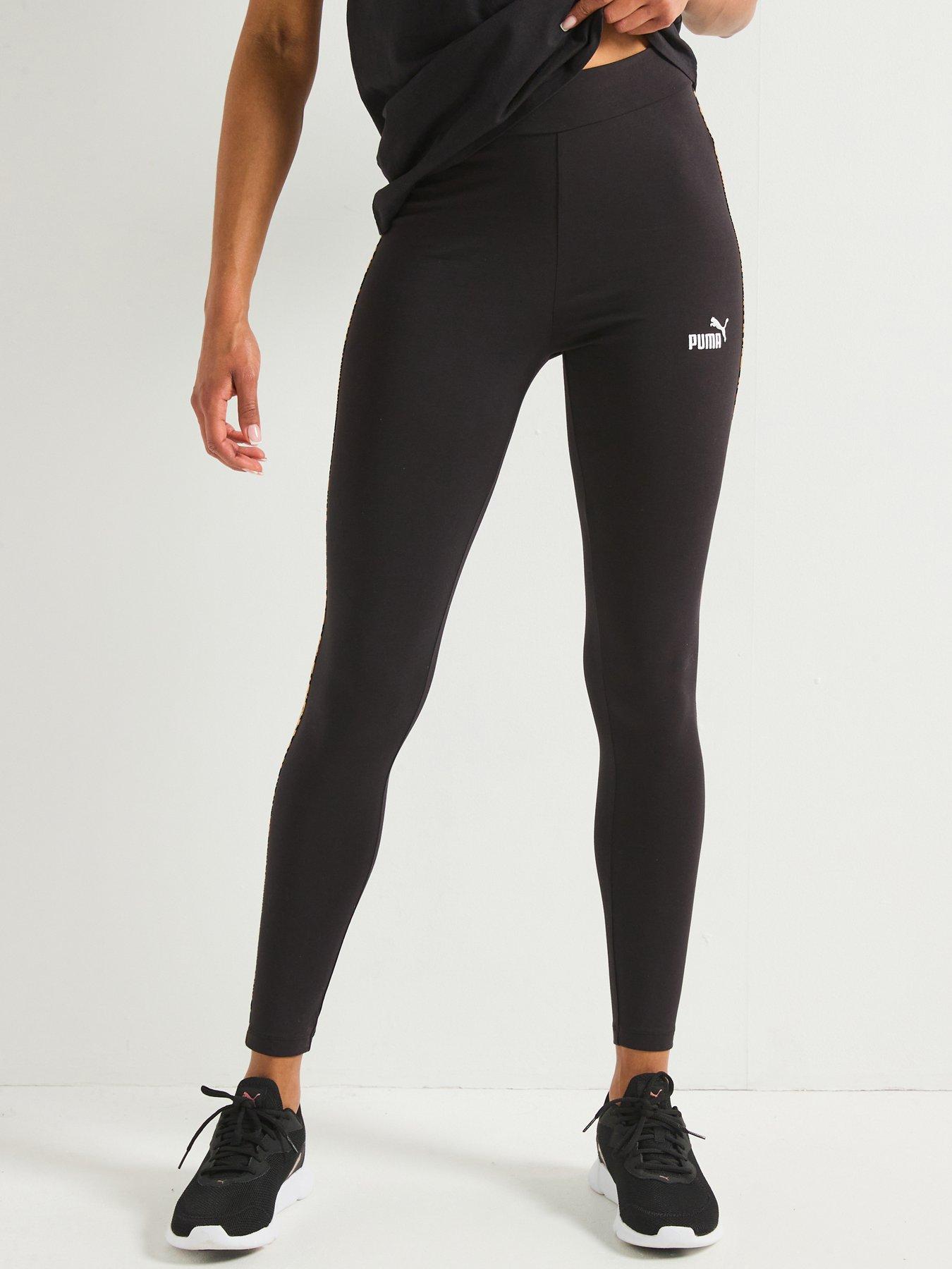Image 1 of 6 of Puma Womens Essentials Graphic Animal Leggings - Leopard - Black