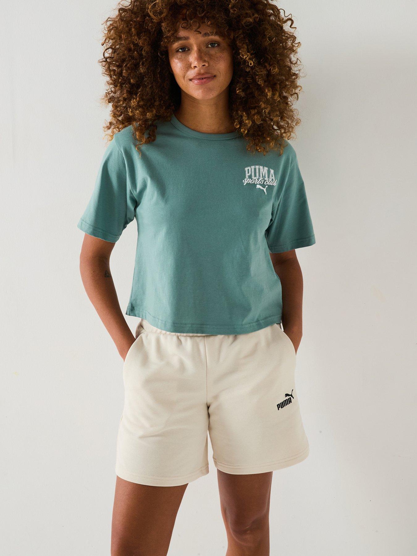 undefined Womens Class Crop Tee - Green Moon