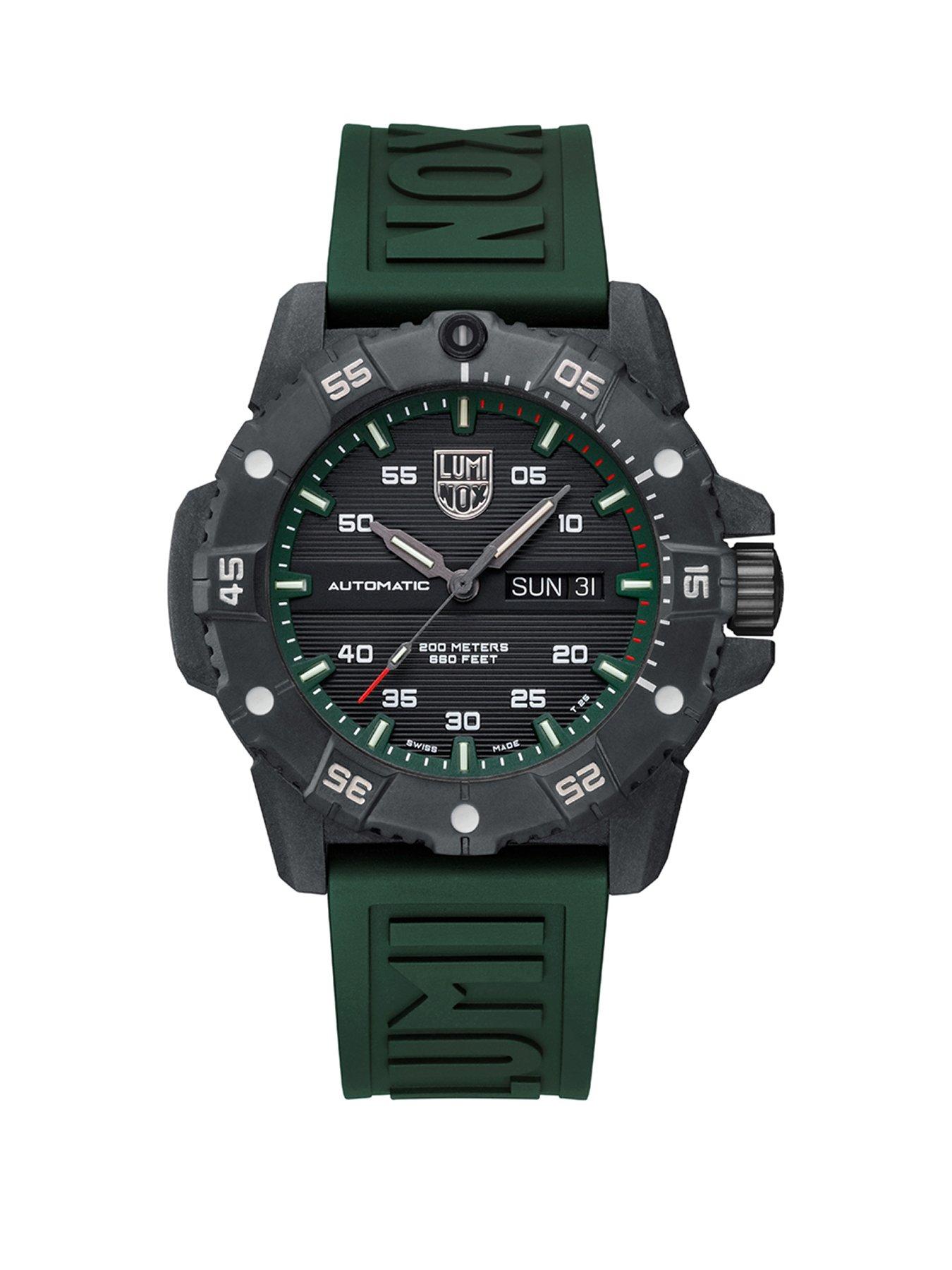 Product photograph of Luminox Master Carbon Seal Automatic 45mm Military Dive Watch from very.co.uk