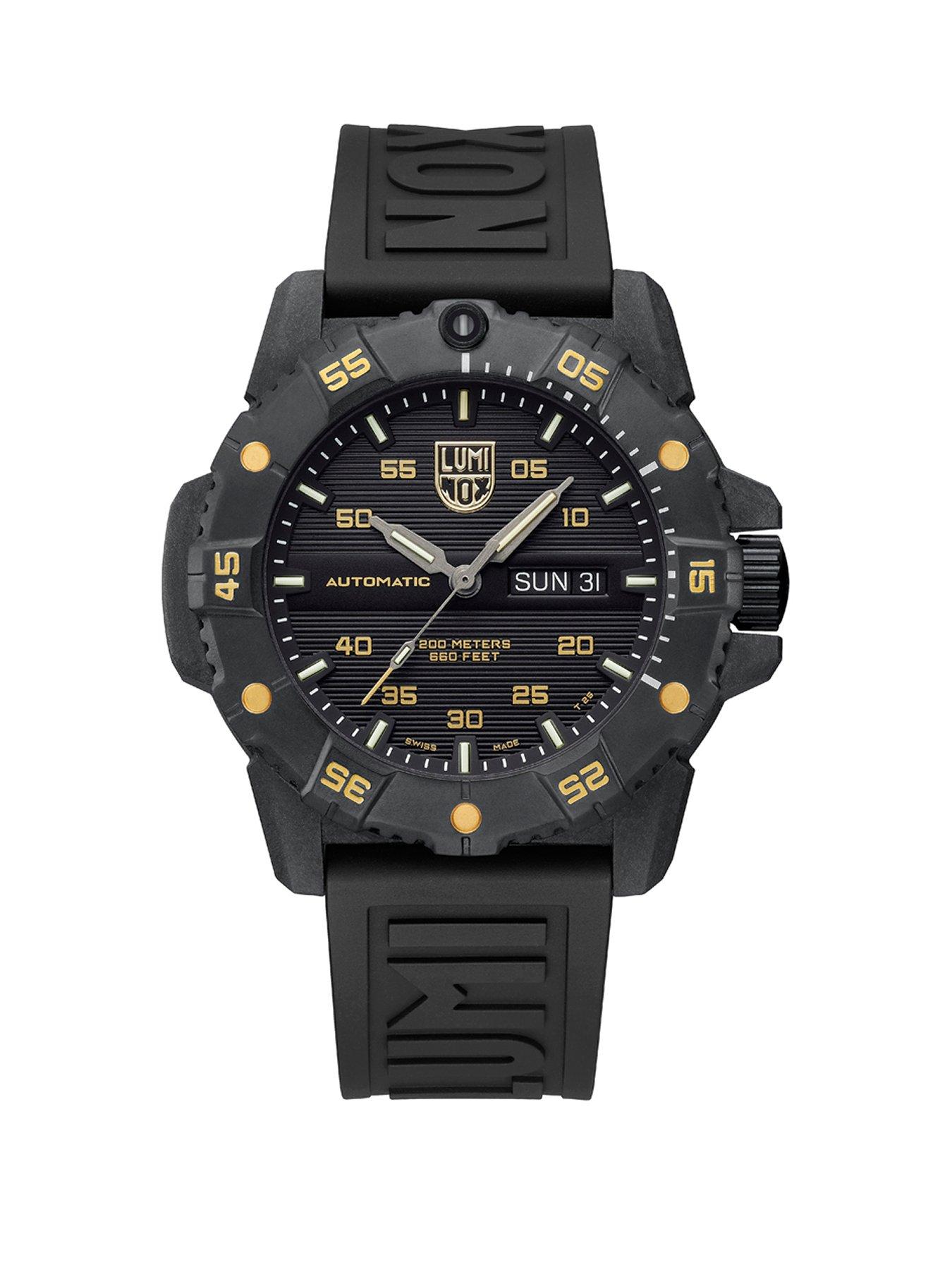 Product photograph of Luminox Limited Edition Master Carbon Seal Automatic 45 Mm Military Dive Watch from very.co.uk