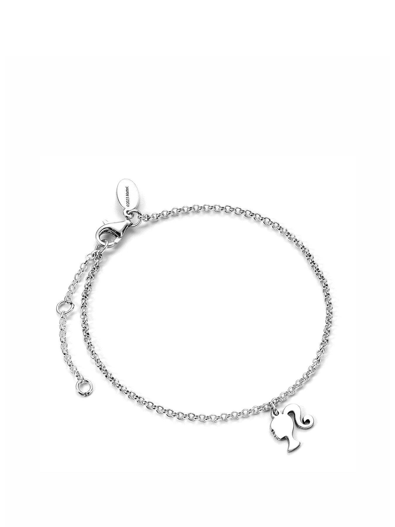 Product photograph of Barbie Sterling Silver Silhouette Bracelet from very.co.uk