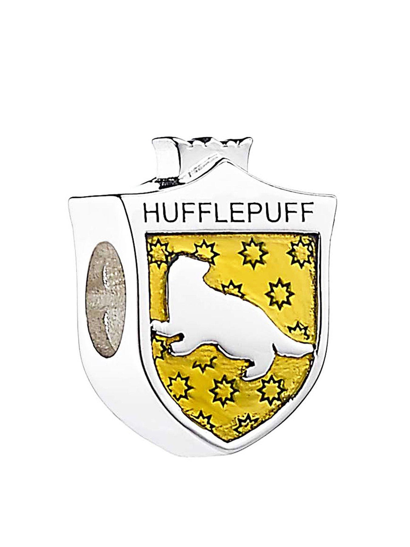 Harry Potter Sterling Silver Hufflepuff Spacer Bead Silver