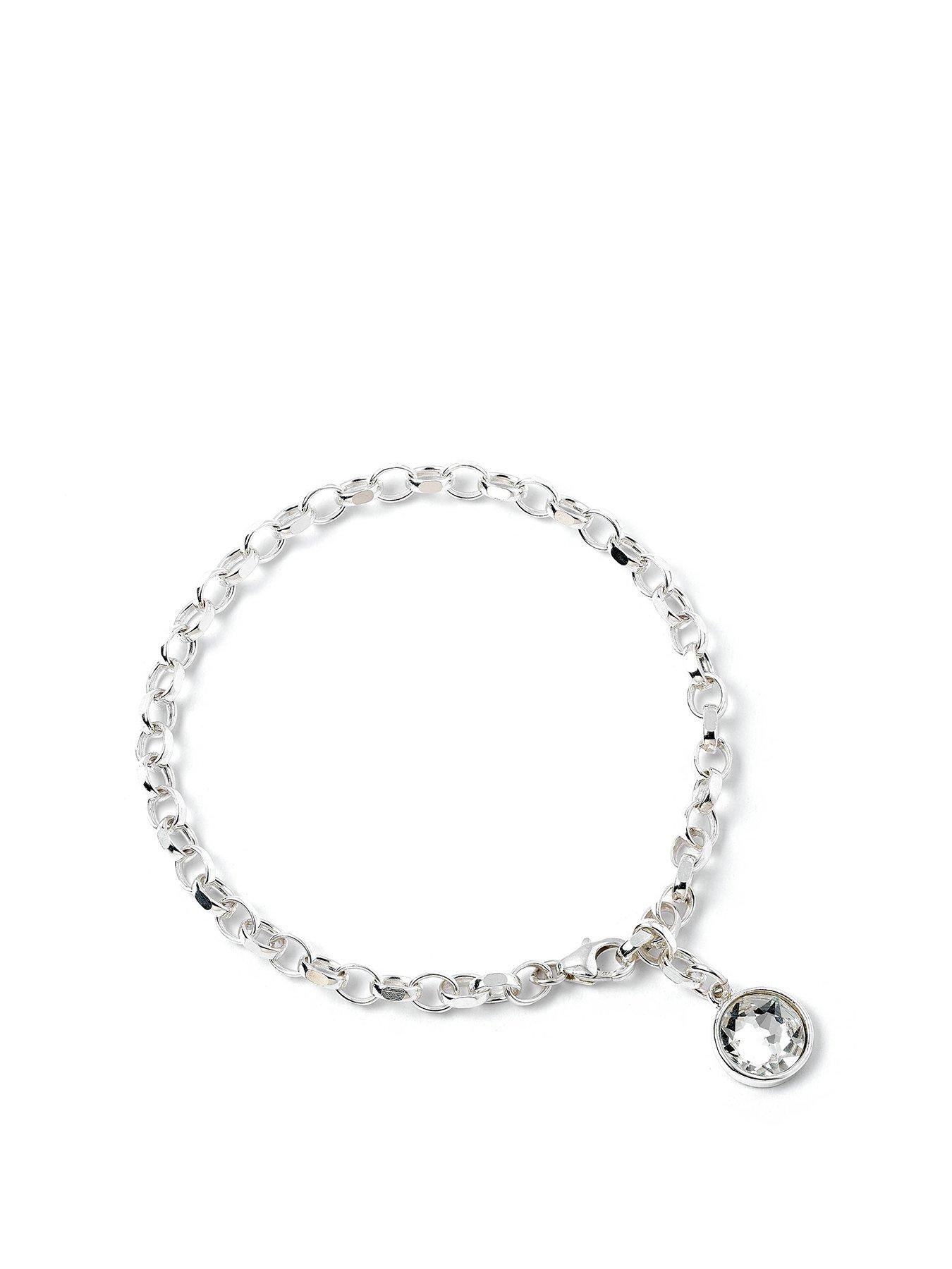 Product photograph of Harry Potter Sterling Silver Charm Bracelet For Clip Charms from very.co.uk