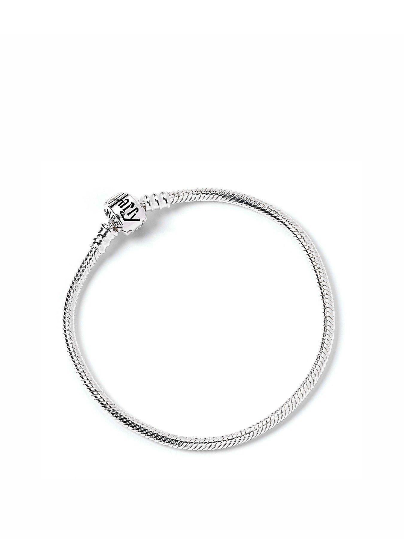 undefined Sterling Sliver Slider Charm Bracelet Size S