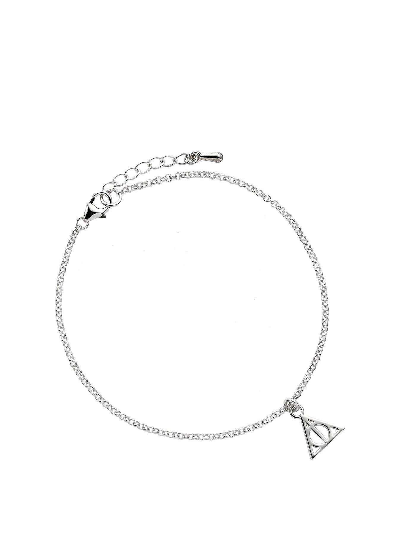 undefined Sterling Silver Deathly Hallows Charm Bracelet