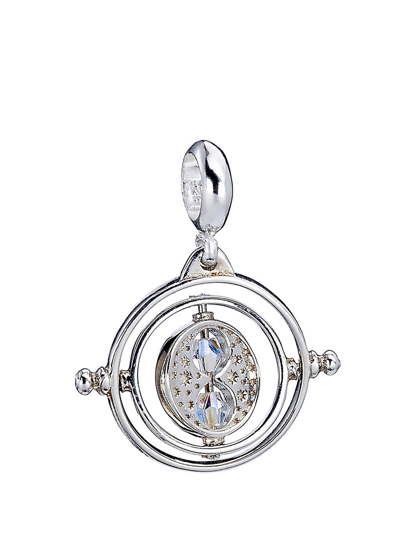 Product photograph of Harry Potter Sterling Silver Time Turner Slider Charm With Crystals from very.co.uk