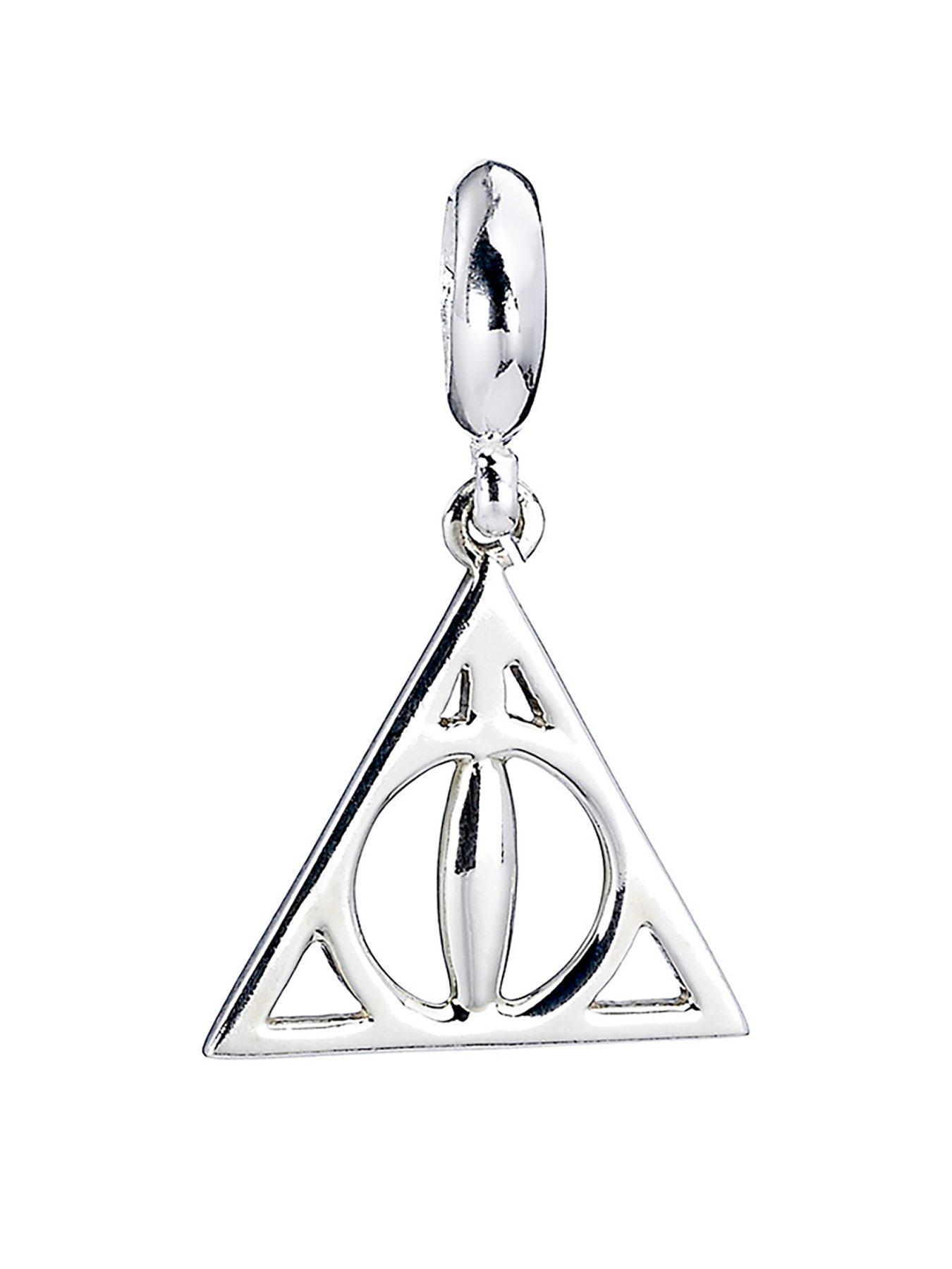 Product photograph of Harry Potter Sterling Silver Deathly Hallows Slider Charm from very.co.uk