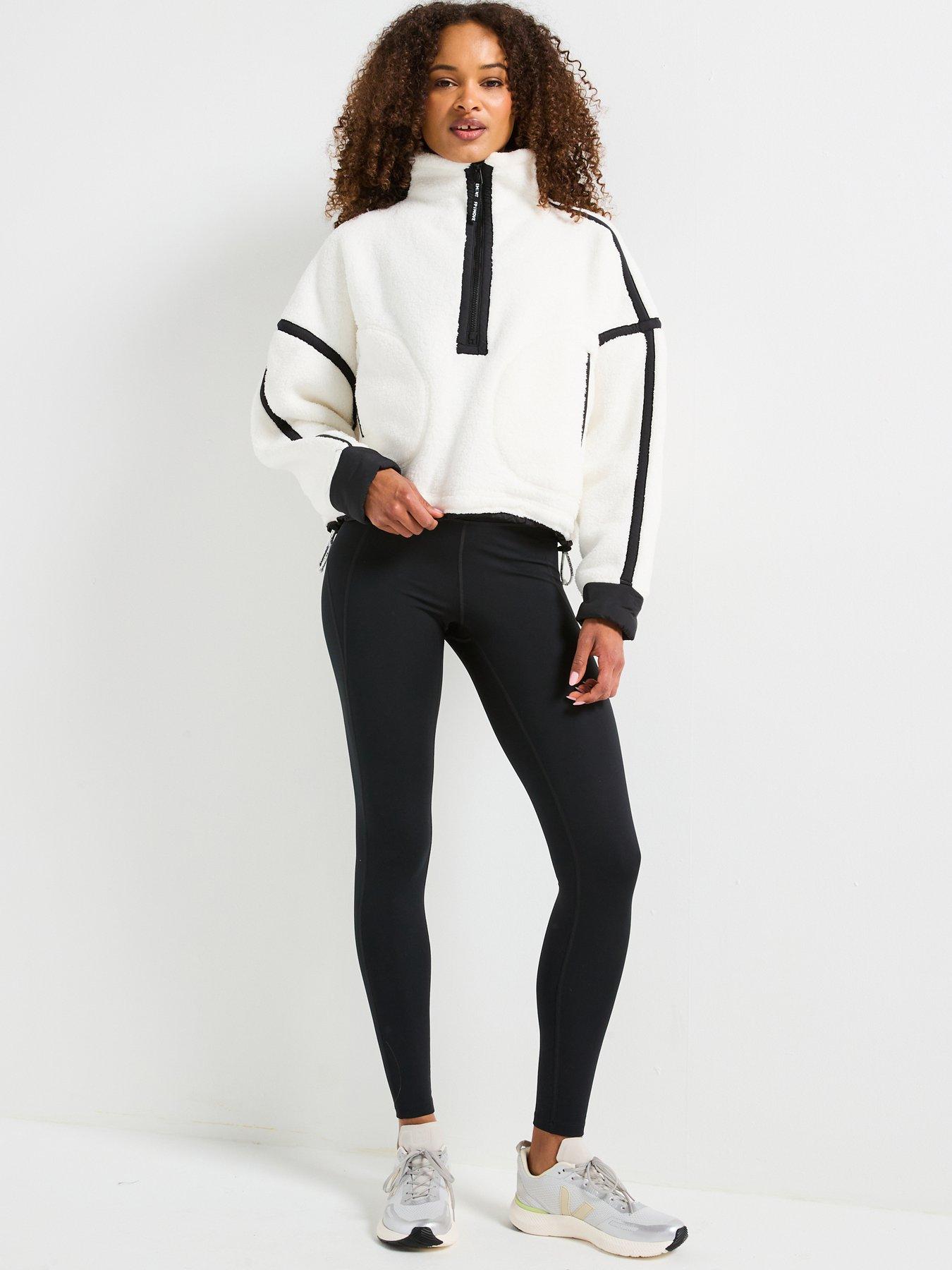 Image 3 of 6 of FP Movement Womens Training Mountain High 1/2 Zip Jacket - White
