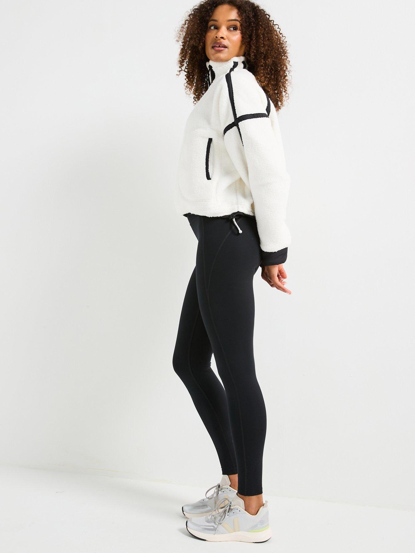 Image 6 of 6 of FP Movement Womens Training Mountain High 1/2 Zip Jacket - White