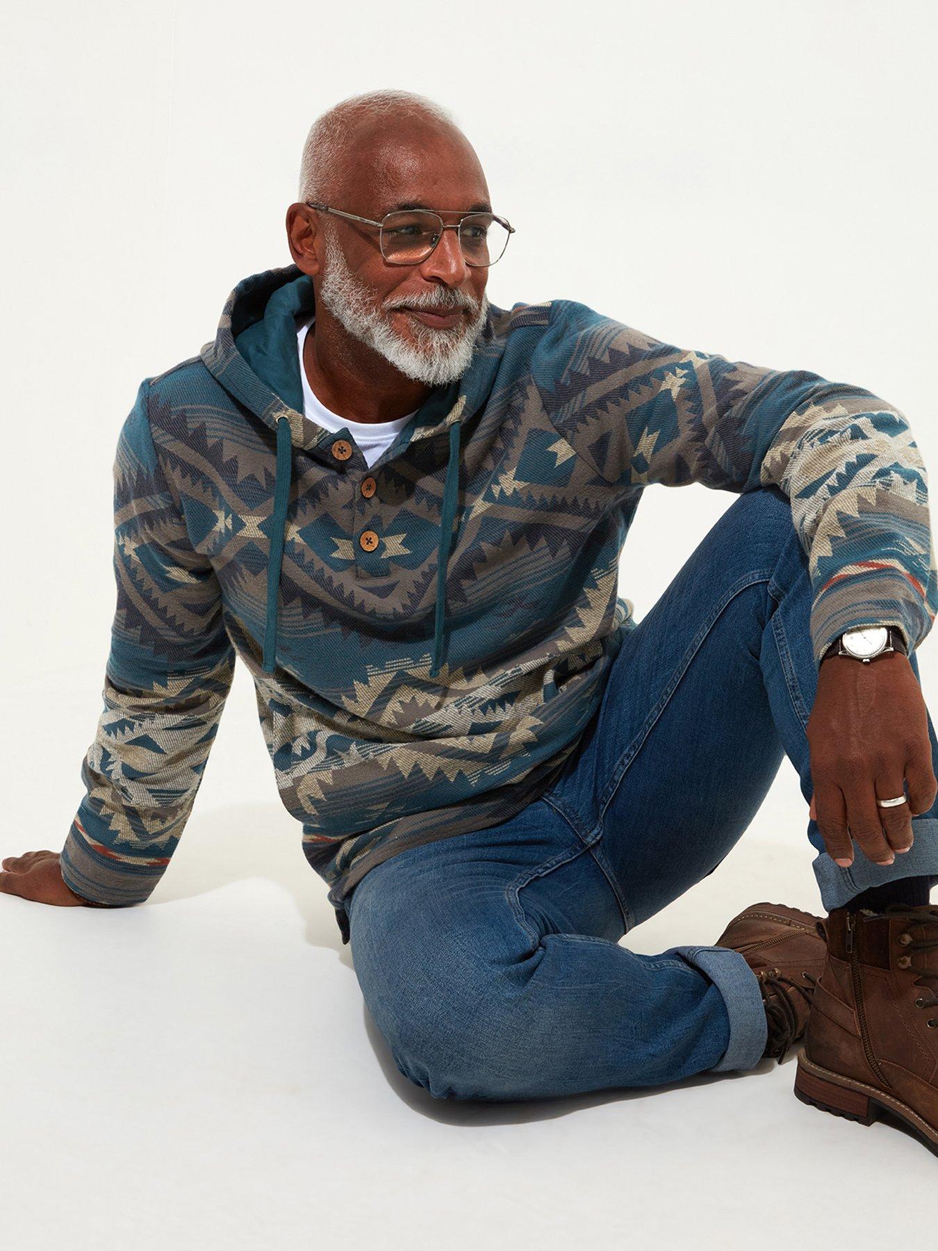 undefined Unique Artisan Woven Hoodie - Blue