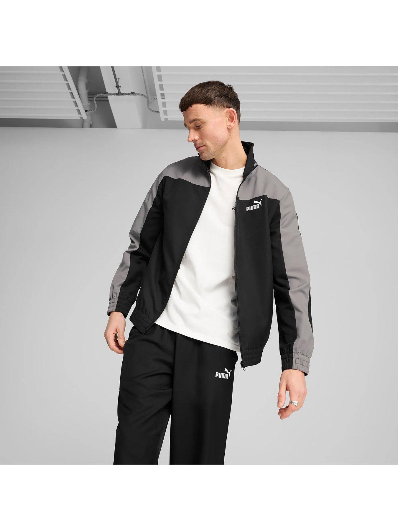 Image 3 of 6 of Puma Mens Woven Colorblock Tracksuit - Black