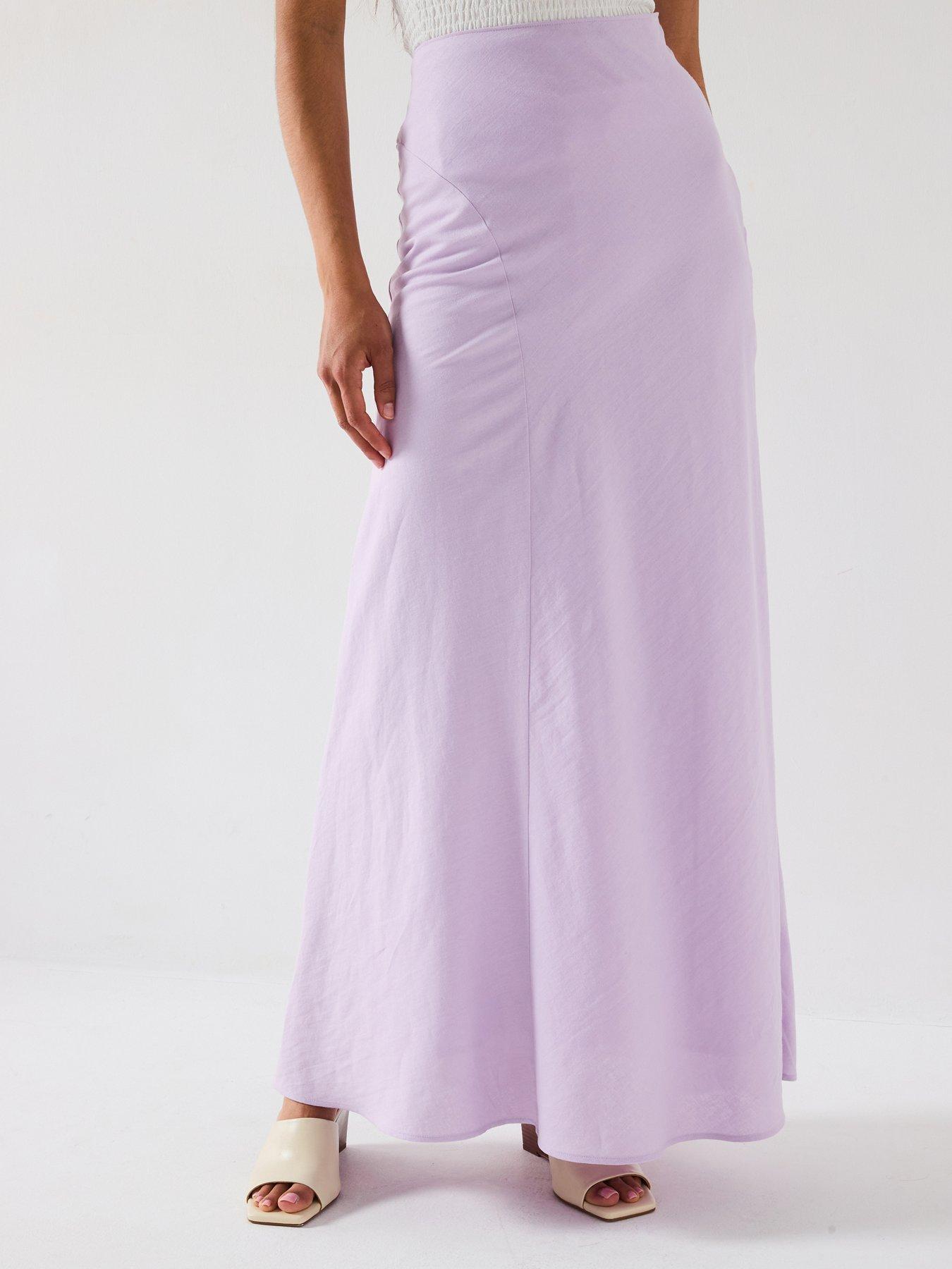 undefined Linen Asym Maxi Skirt