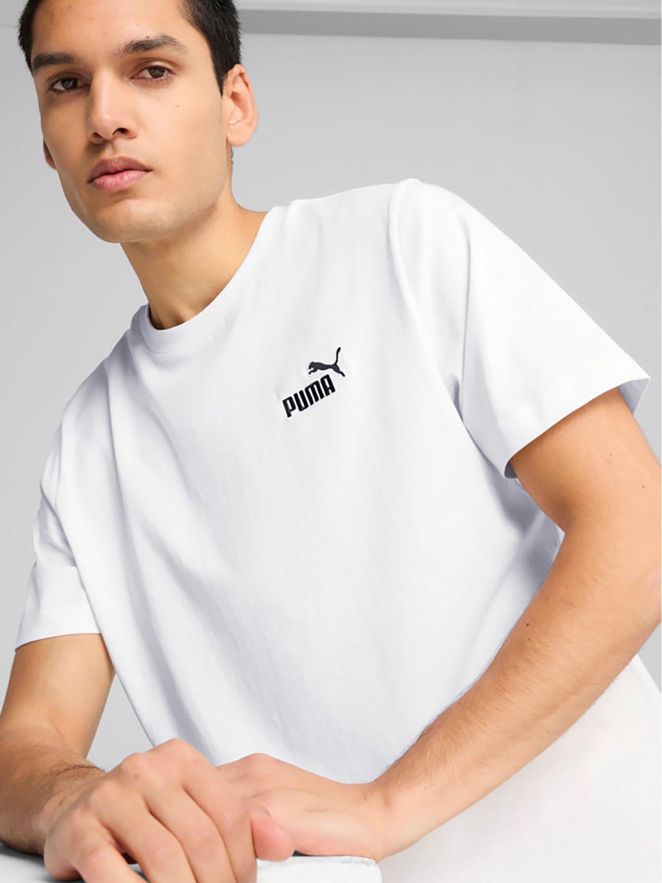 undefined Mens Essential Small No 1 Logo Tee - White