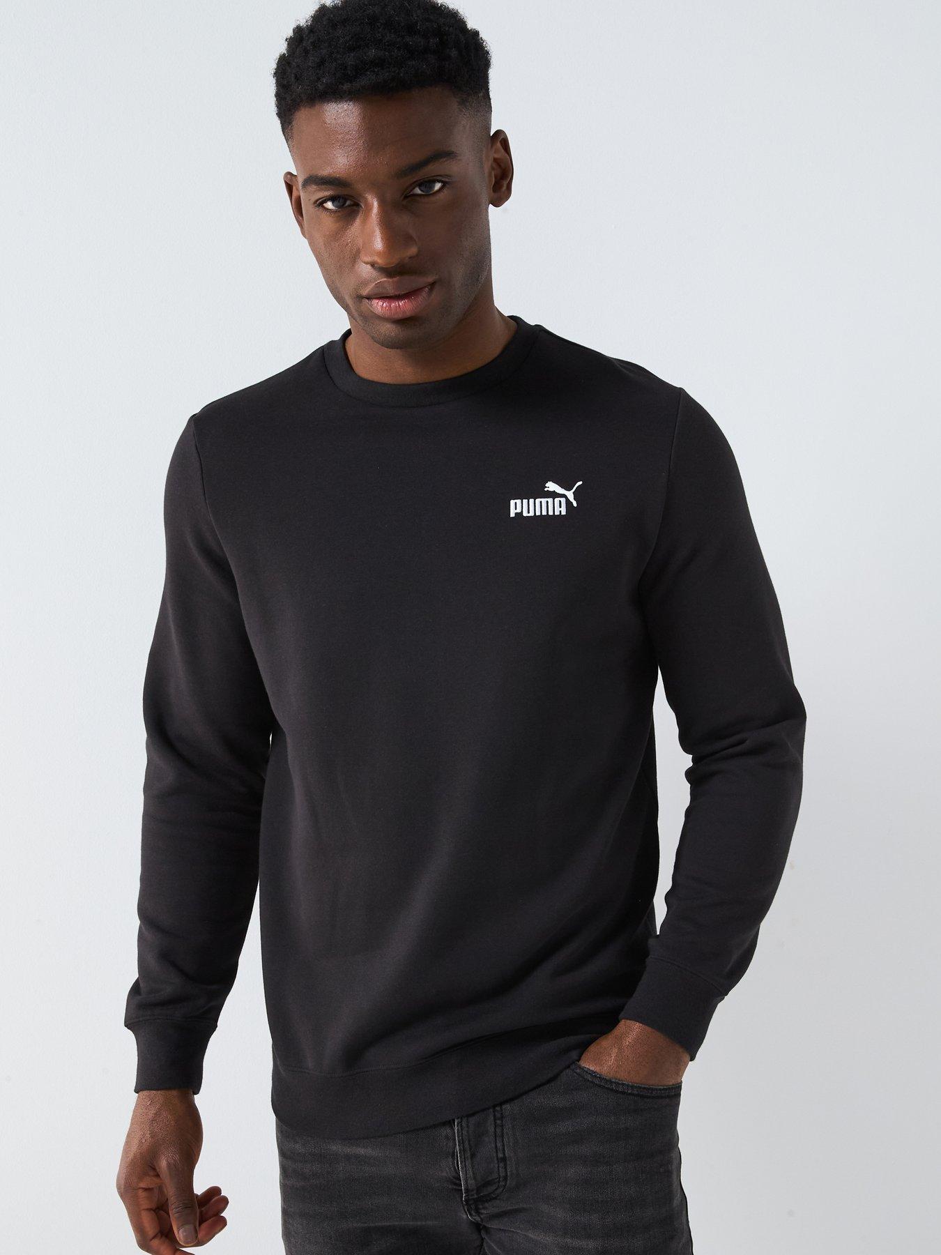undefined Mens Essential Small No 1 Logo Crew - Puma Black