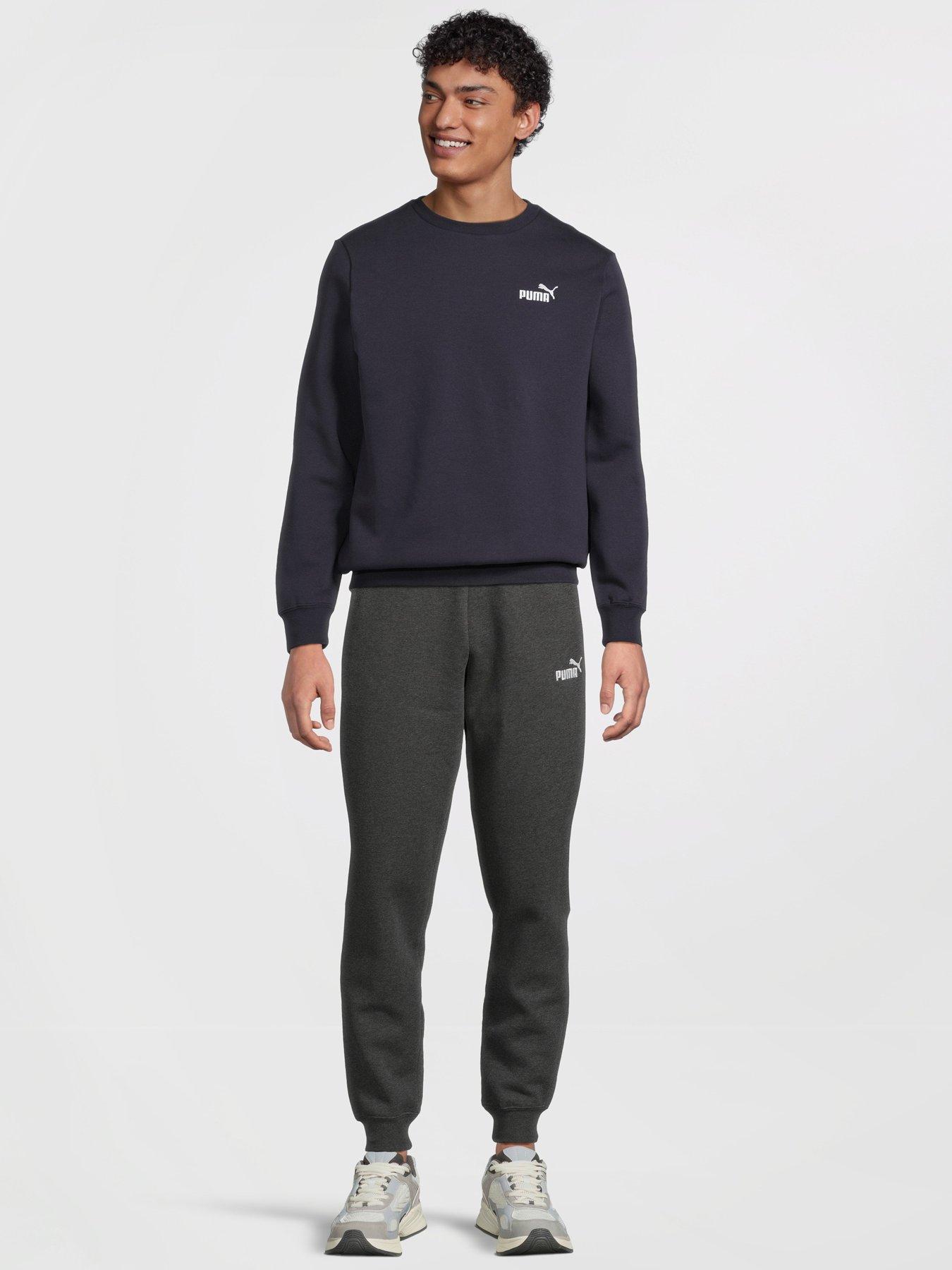 Image 3 of 5 of Puma Mens Essential No 1 Logo Sweatpants - Dark Gray Heather