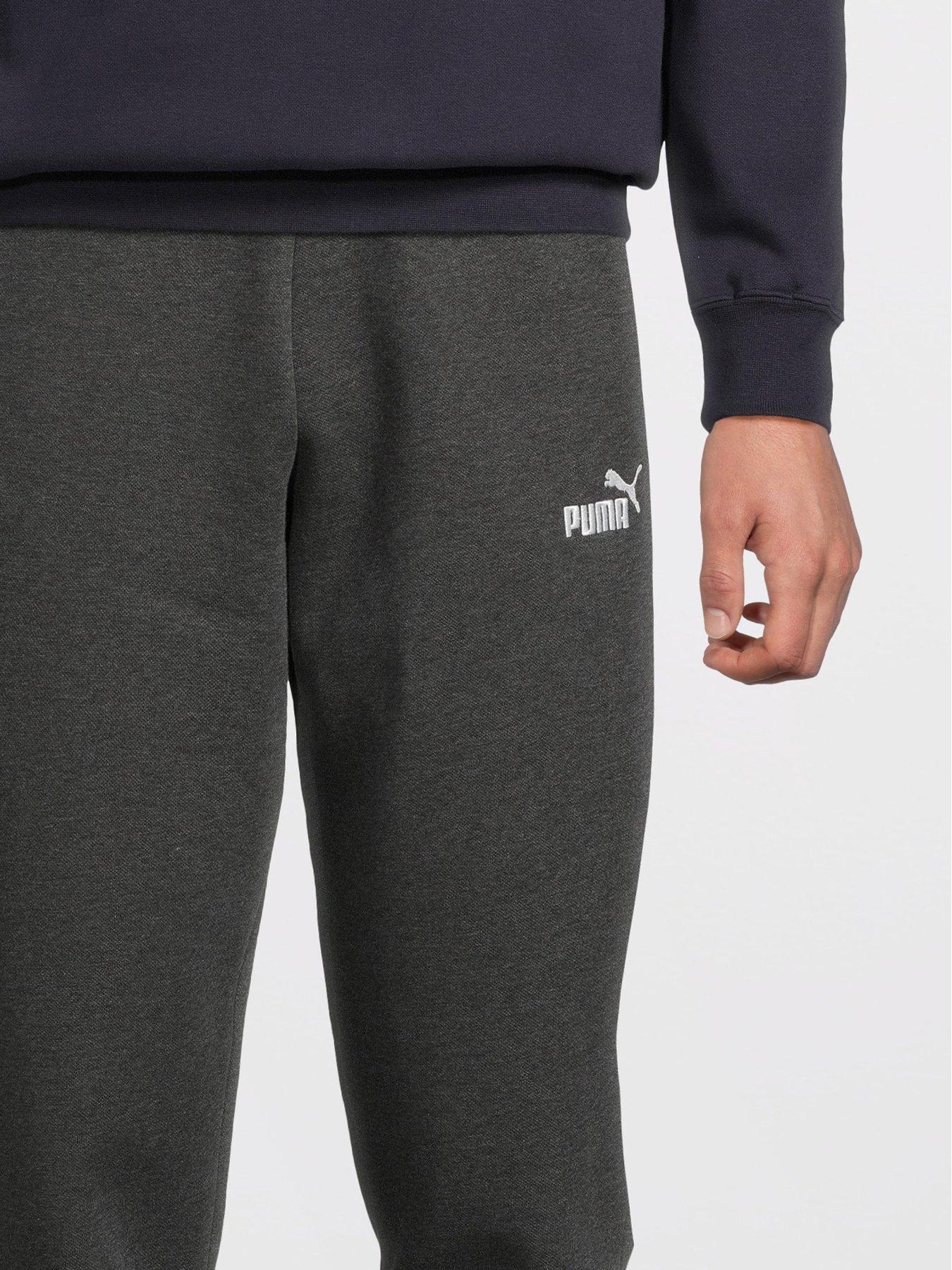 Image 4 of 5 of Puma Mens Essential No 1 Logo Sweatpants - Dark Gray Heather
