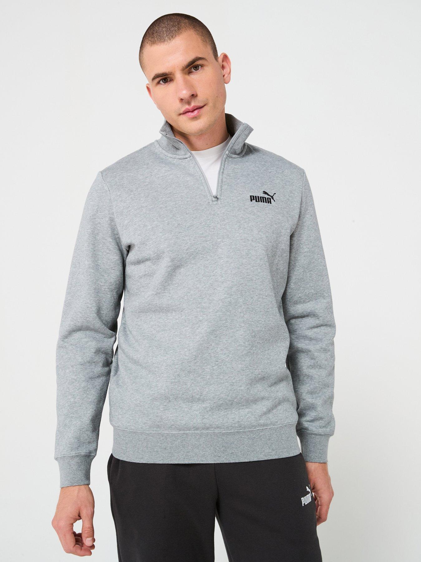 Puma Men's Essential Small No1 Logo Half Zip - Grey