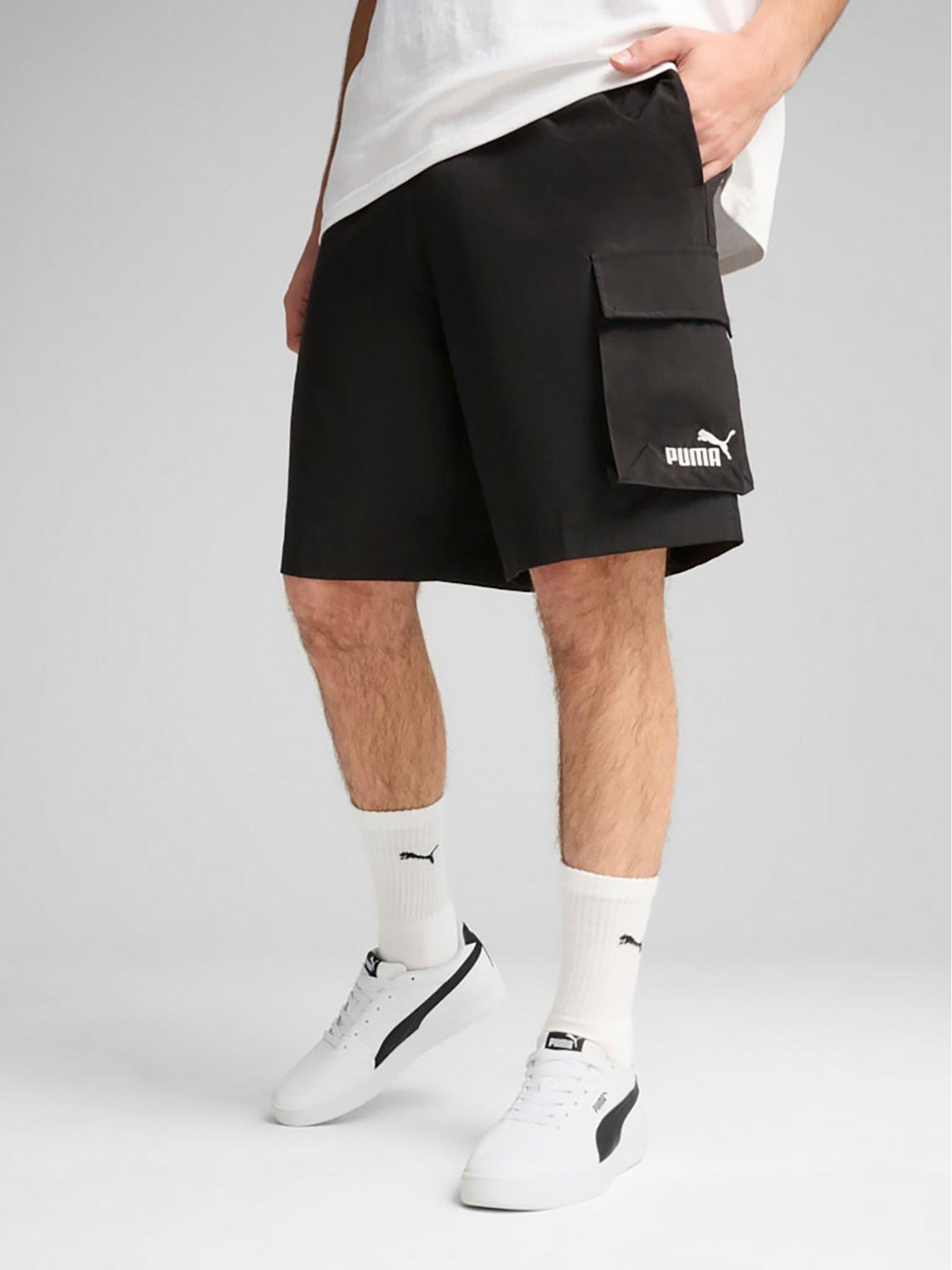 undefined Men's Essential No 1 Logo 9 Inch Woven Cargo Shorts - Black
