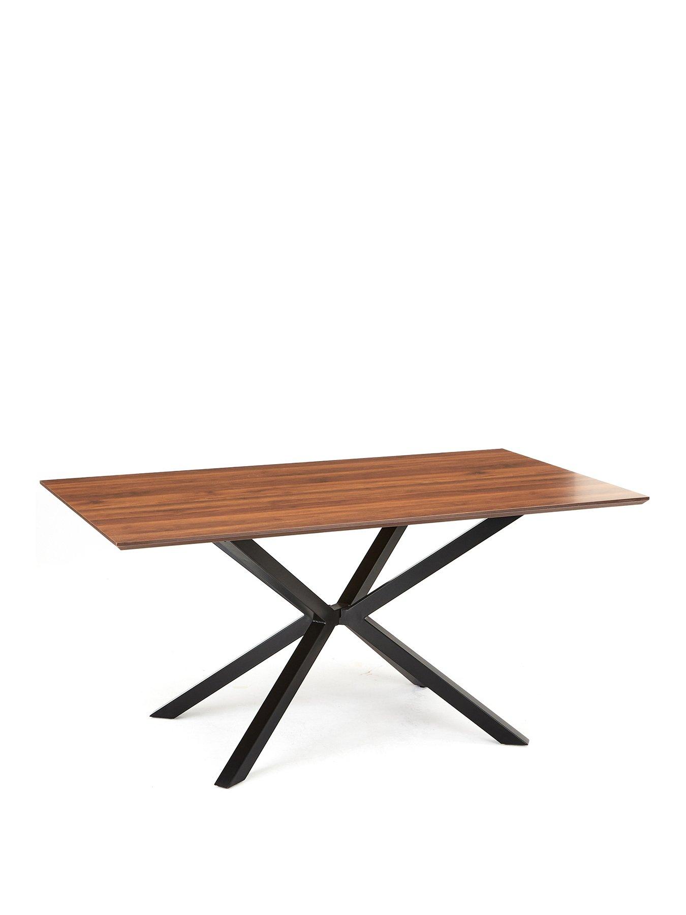Image 3 of 6 of Very Home Chopstick 160 cm Rectangle Wood Top Dining Table + 4 Harlem Grey Chairs